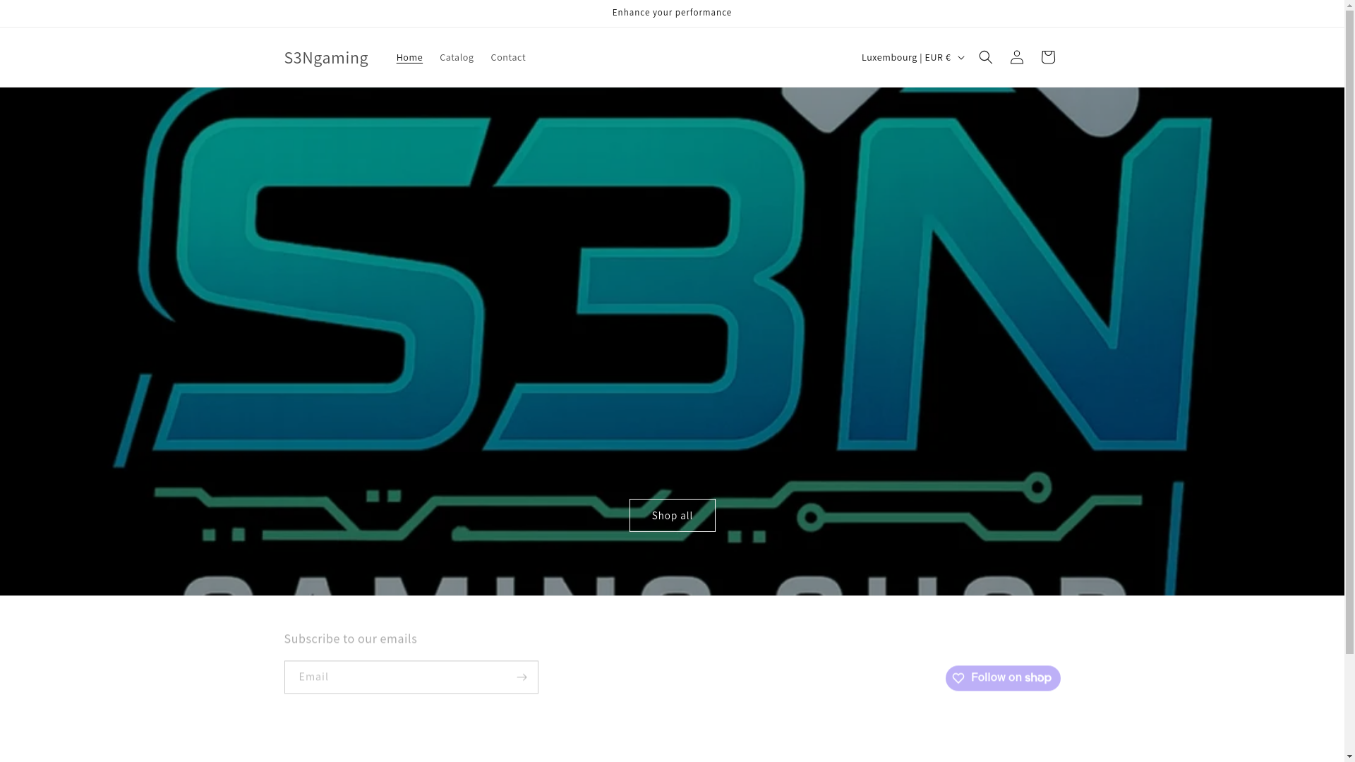 website screenshot of https://s3ngaming.com/