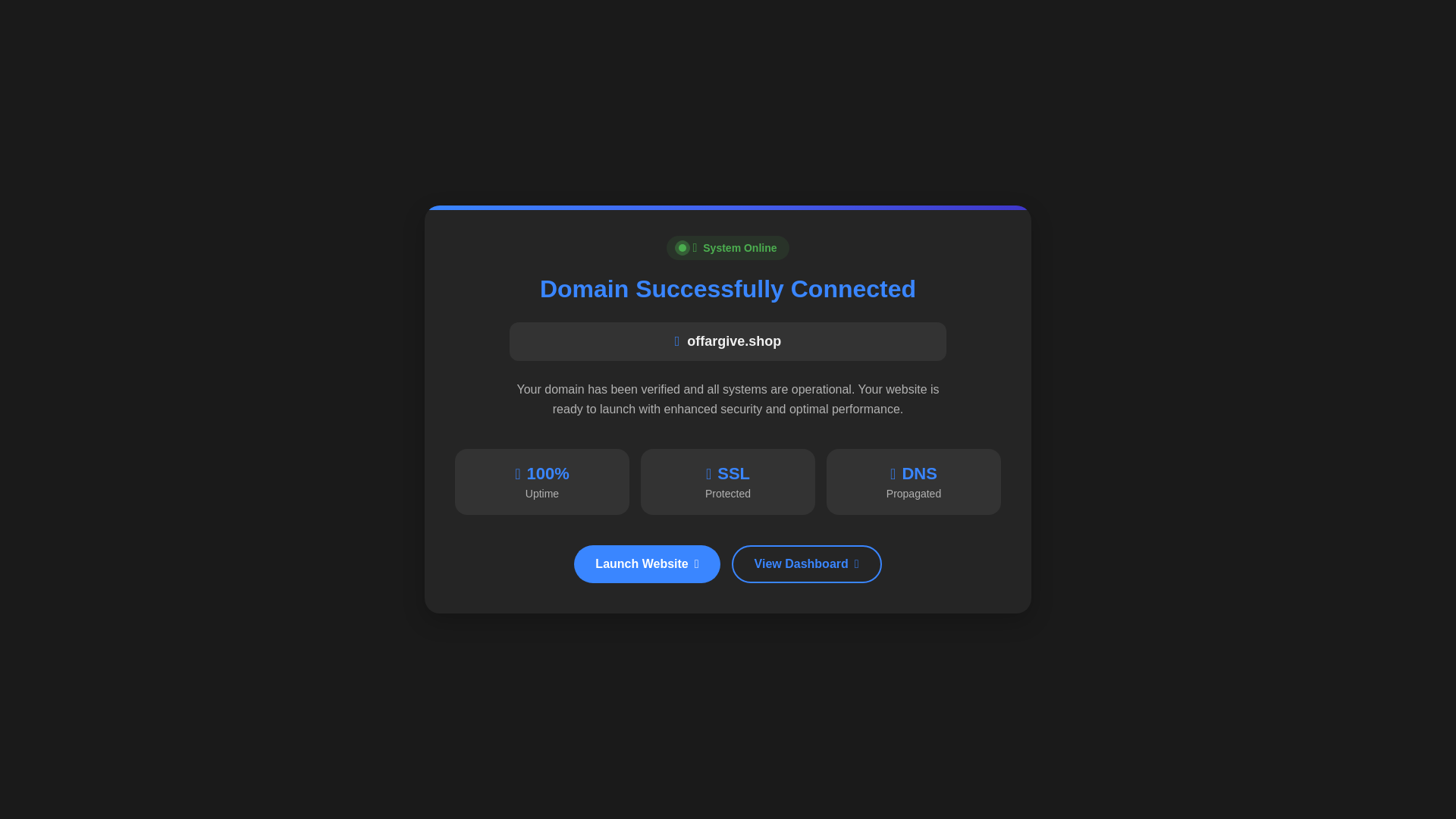 website screenshot of https://offargive.shop/