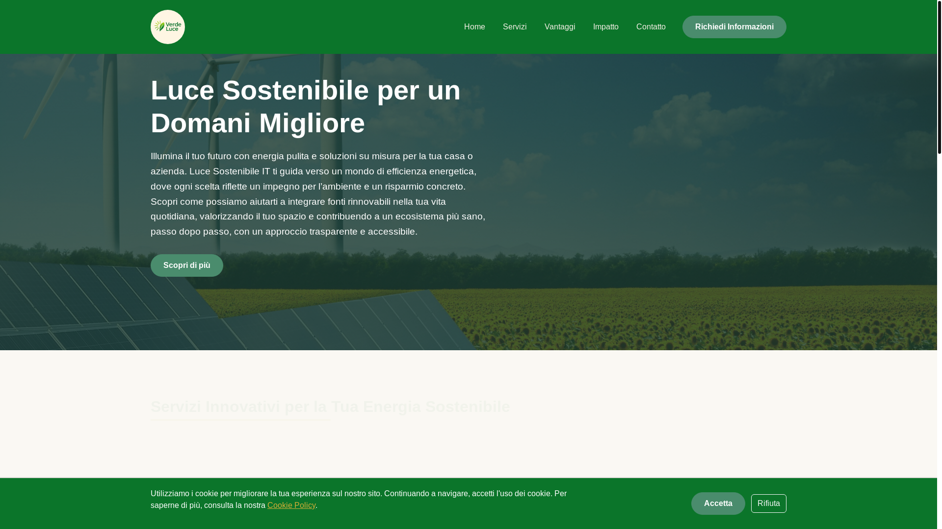 website screenshot of https://lucesostenibile.com/