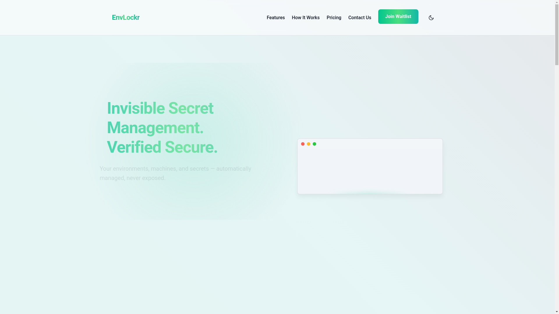 website screenshot of https://envlockr.pages.dev/