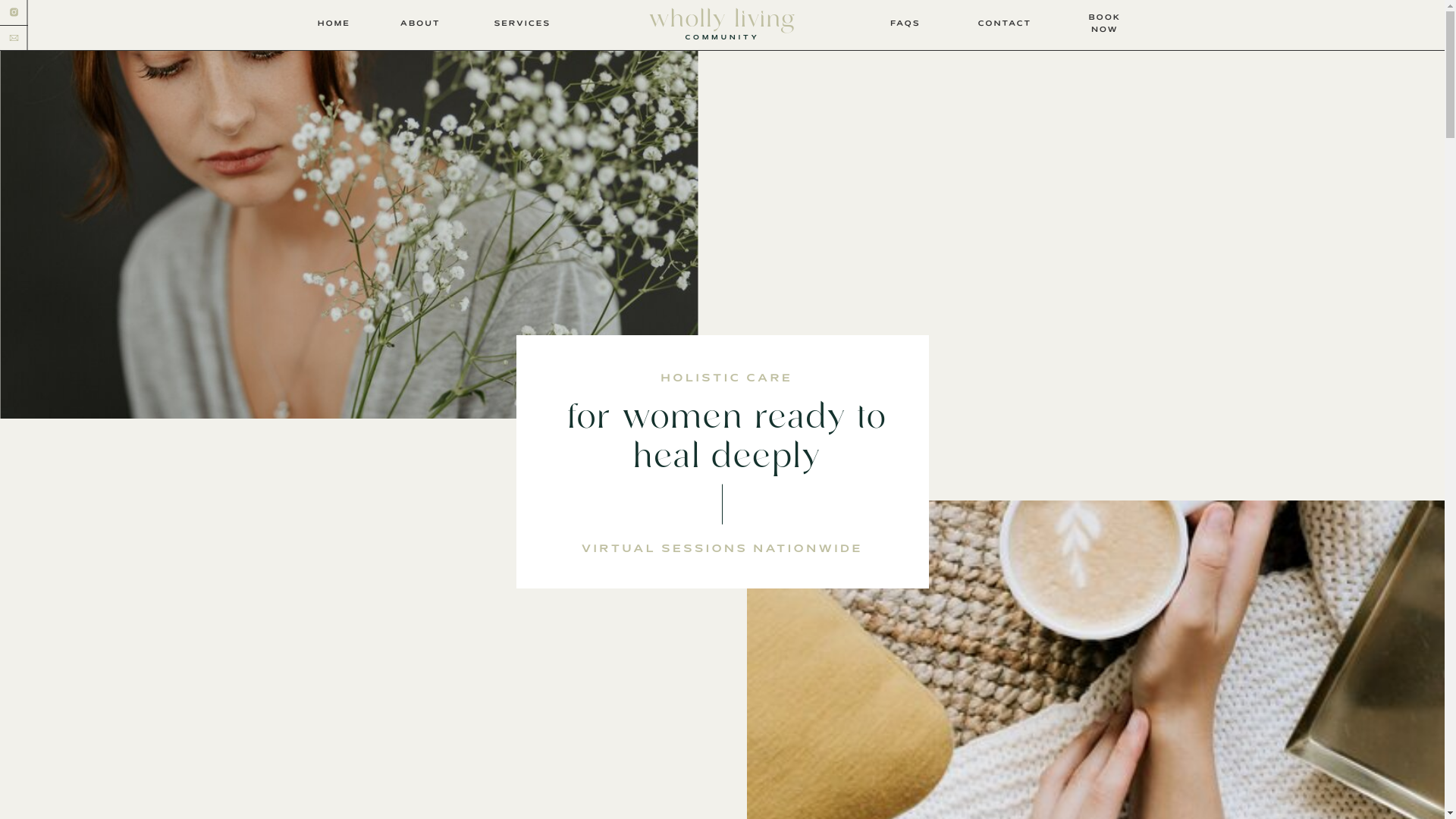 website screenshot of https://mywhollyliving.com/