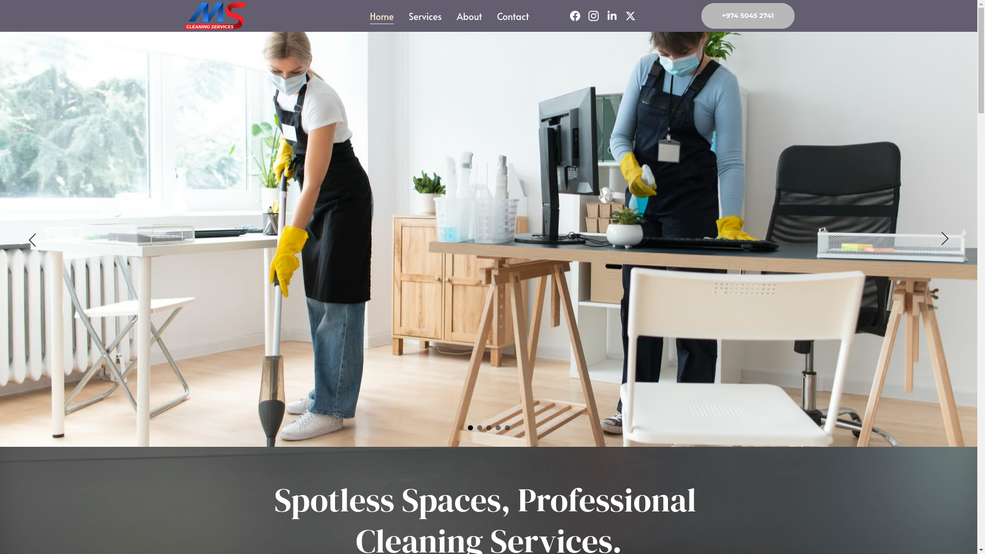 website screenshot of https://mscontractingcleaning.com/