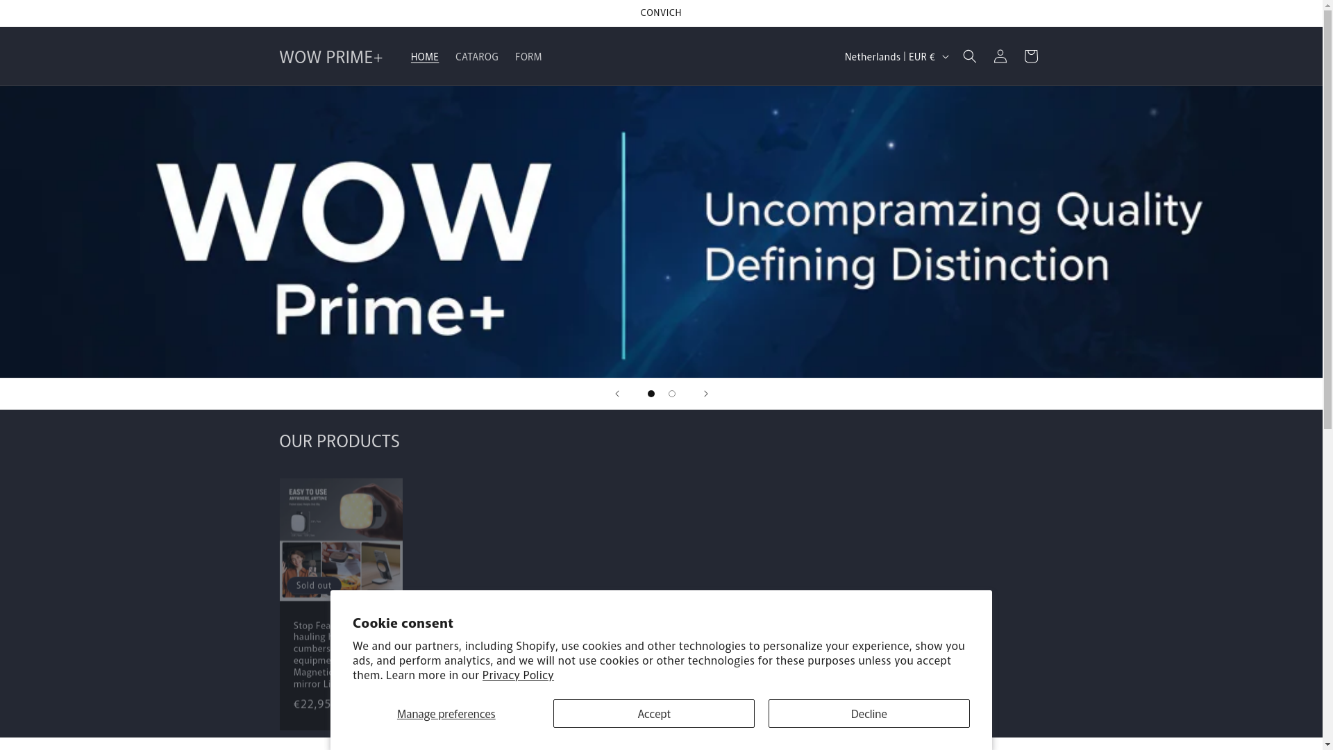 website screenshot of https://wowprime.shop/