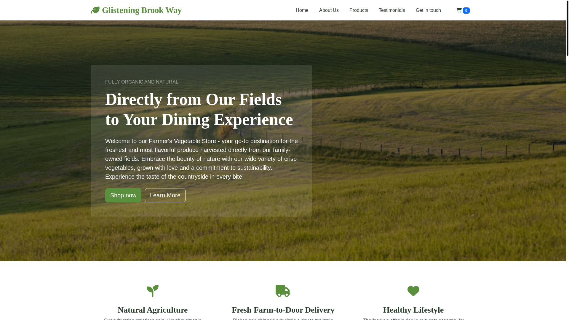 website screenshot of https://glisteningbrookway.sbs/