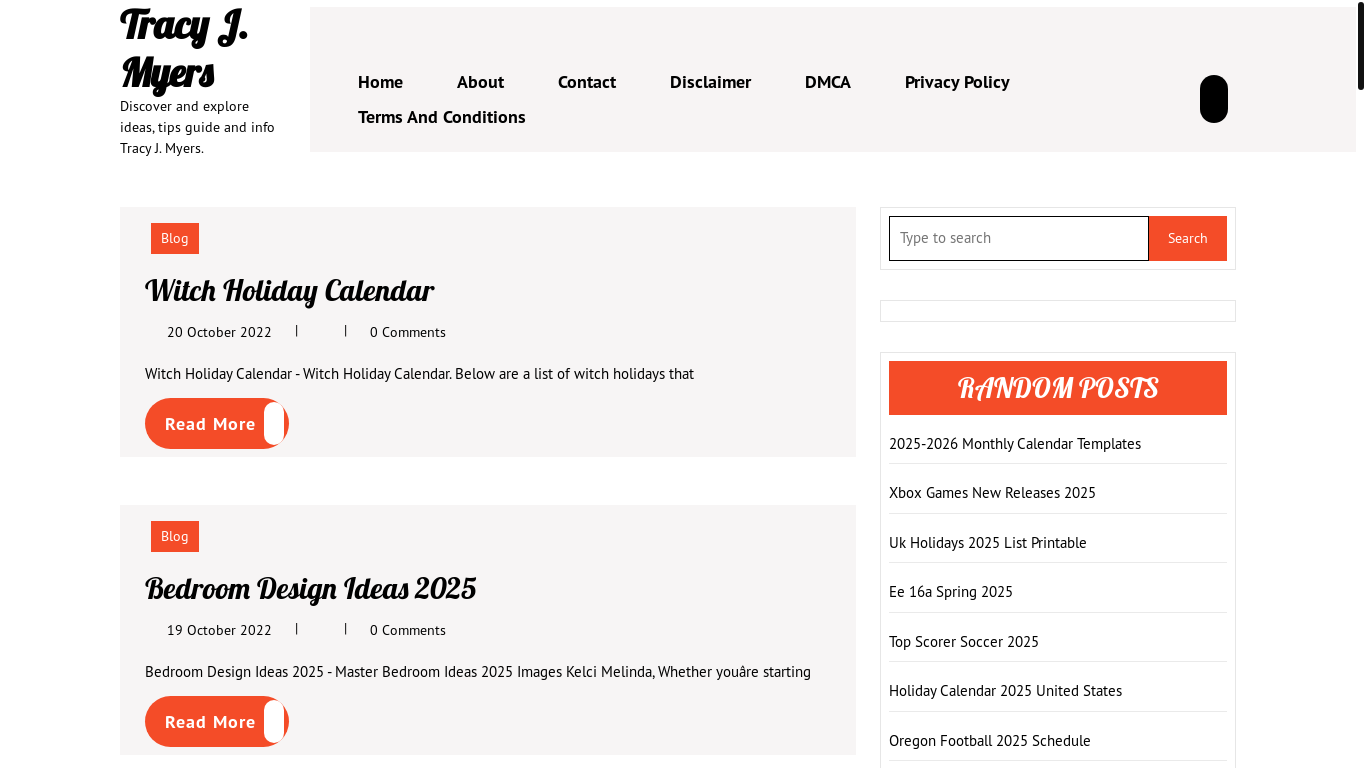 website screenshot of https://tracymyersj.pages.dev/