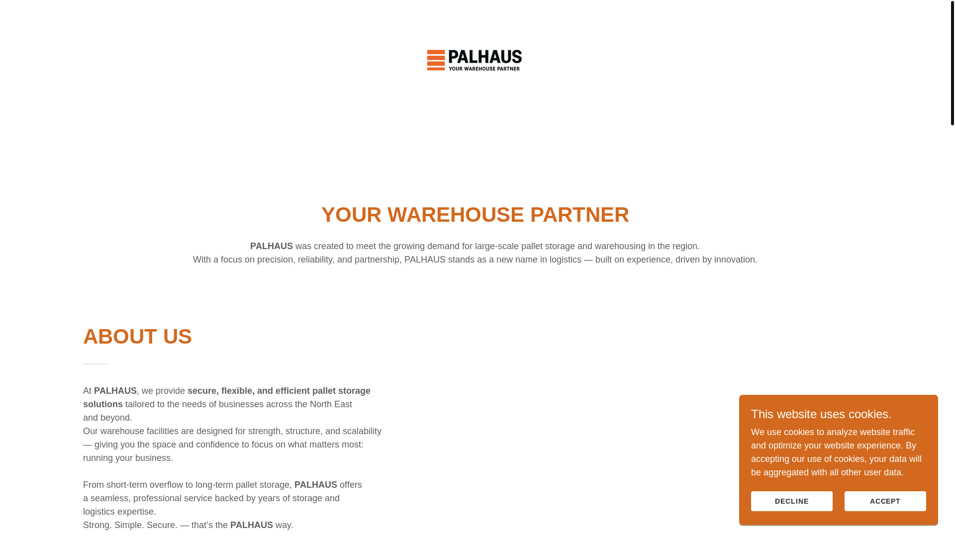 website screenshot of https://palhaus.co.uk/