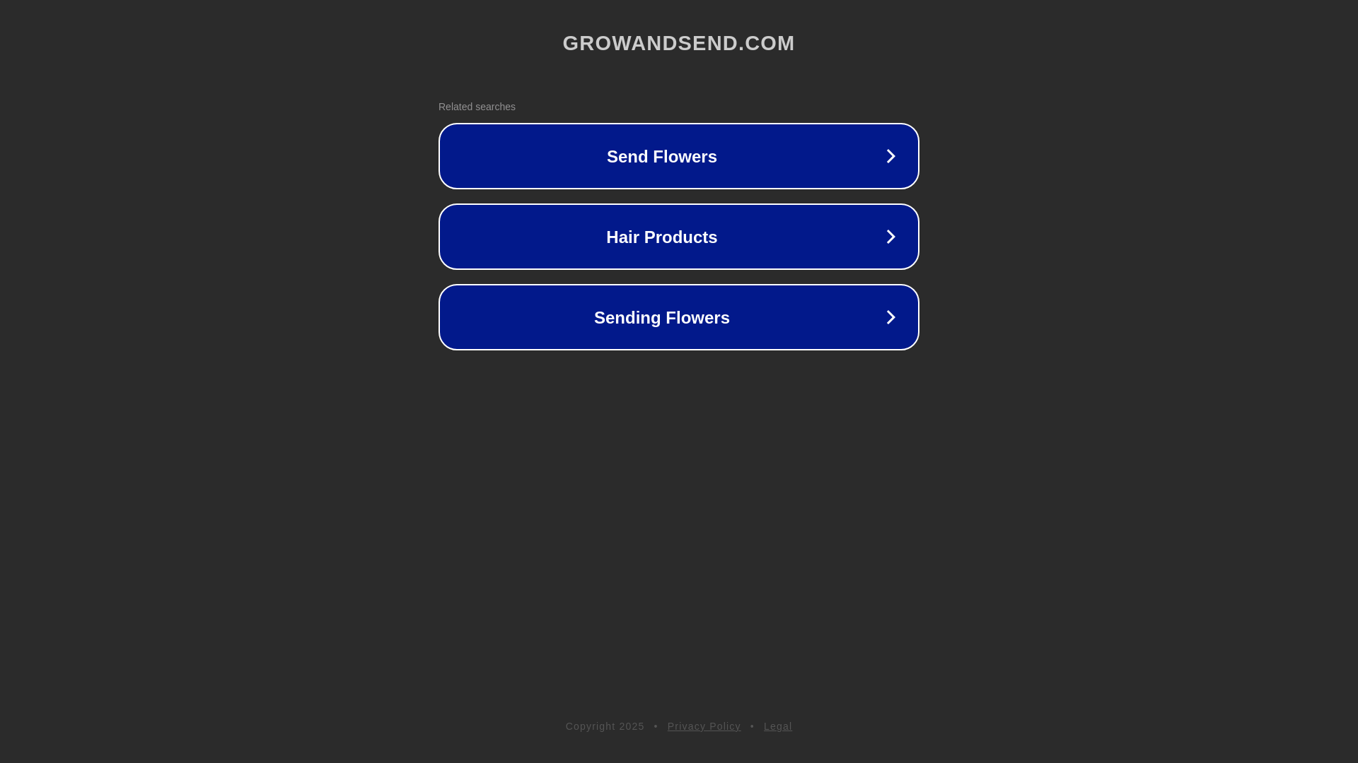 website screenshot of https://growandsend.com/