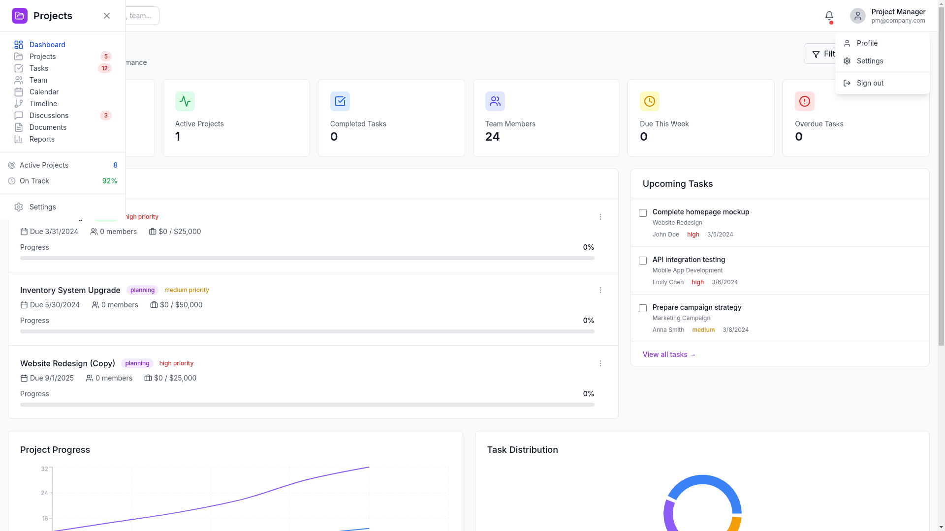 website screenshot of https://project-management-8r7.pages.dev/
