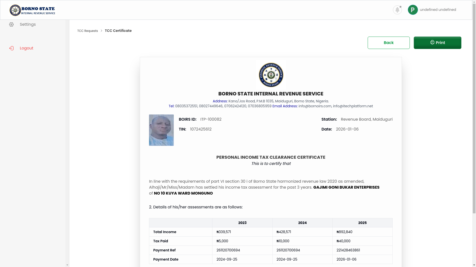 website screenshot of https://borno-fiopay-net-payer-tcc-certificate-tccld-477.pages.dev/