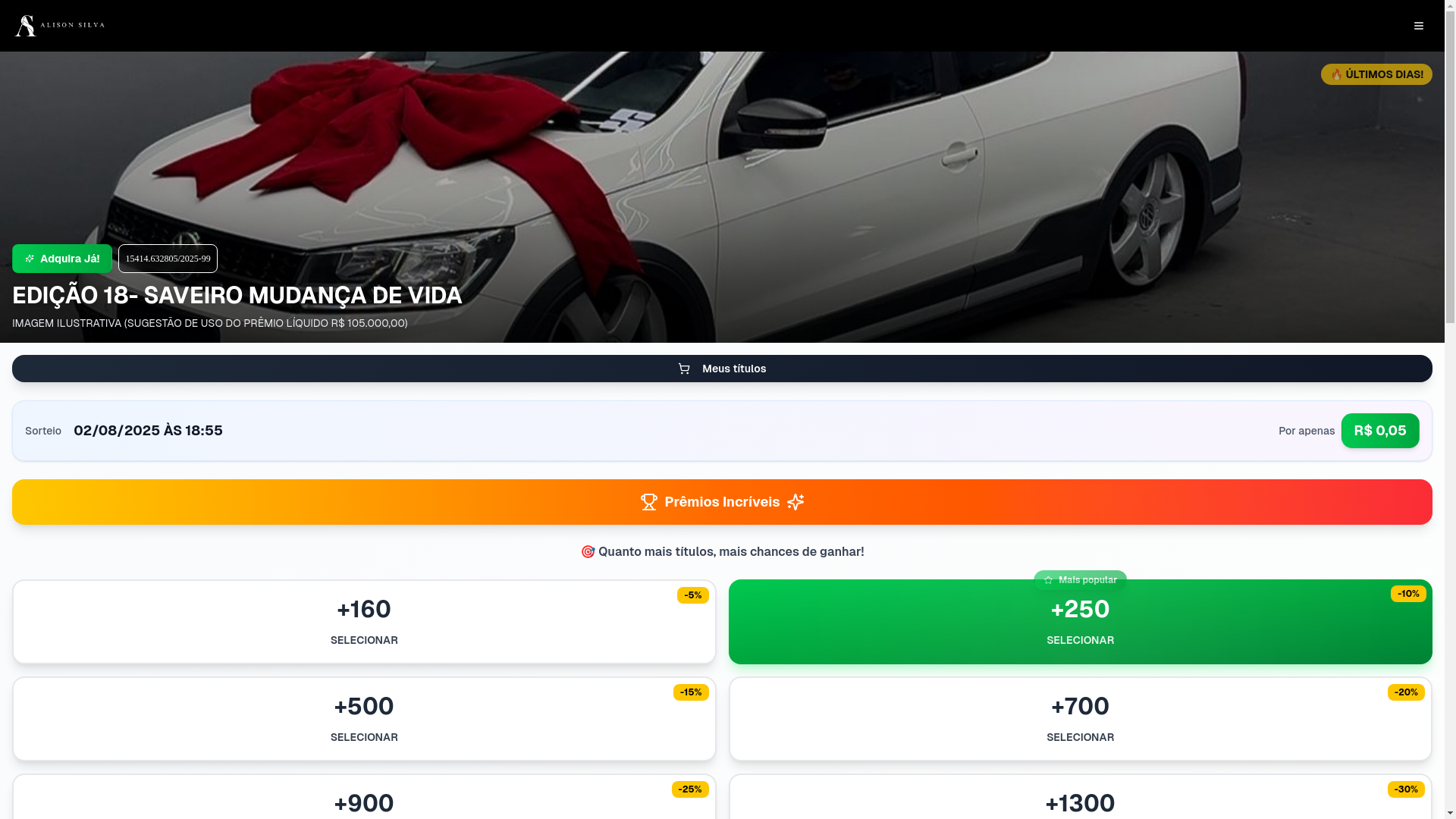 website screenshot of https://alissonsilva1.store/