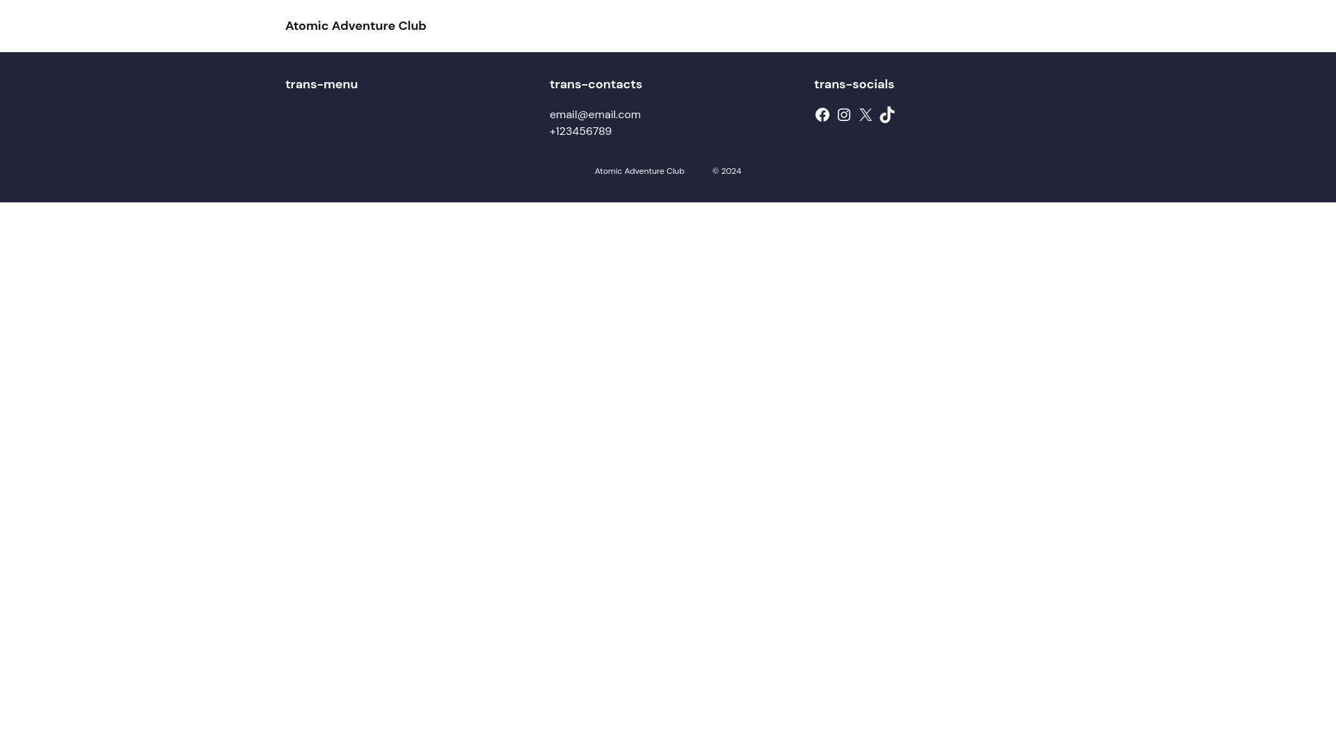 website screenshot of https://atomicadventureclub.com/