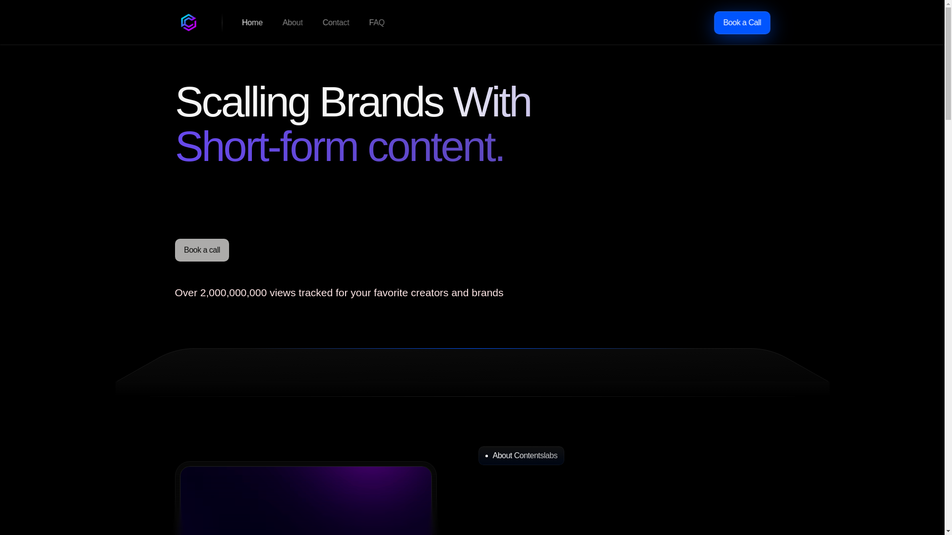 website screenshot of https://thecontentslabs.com/