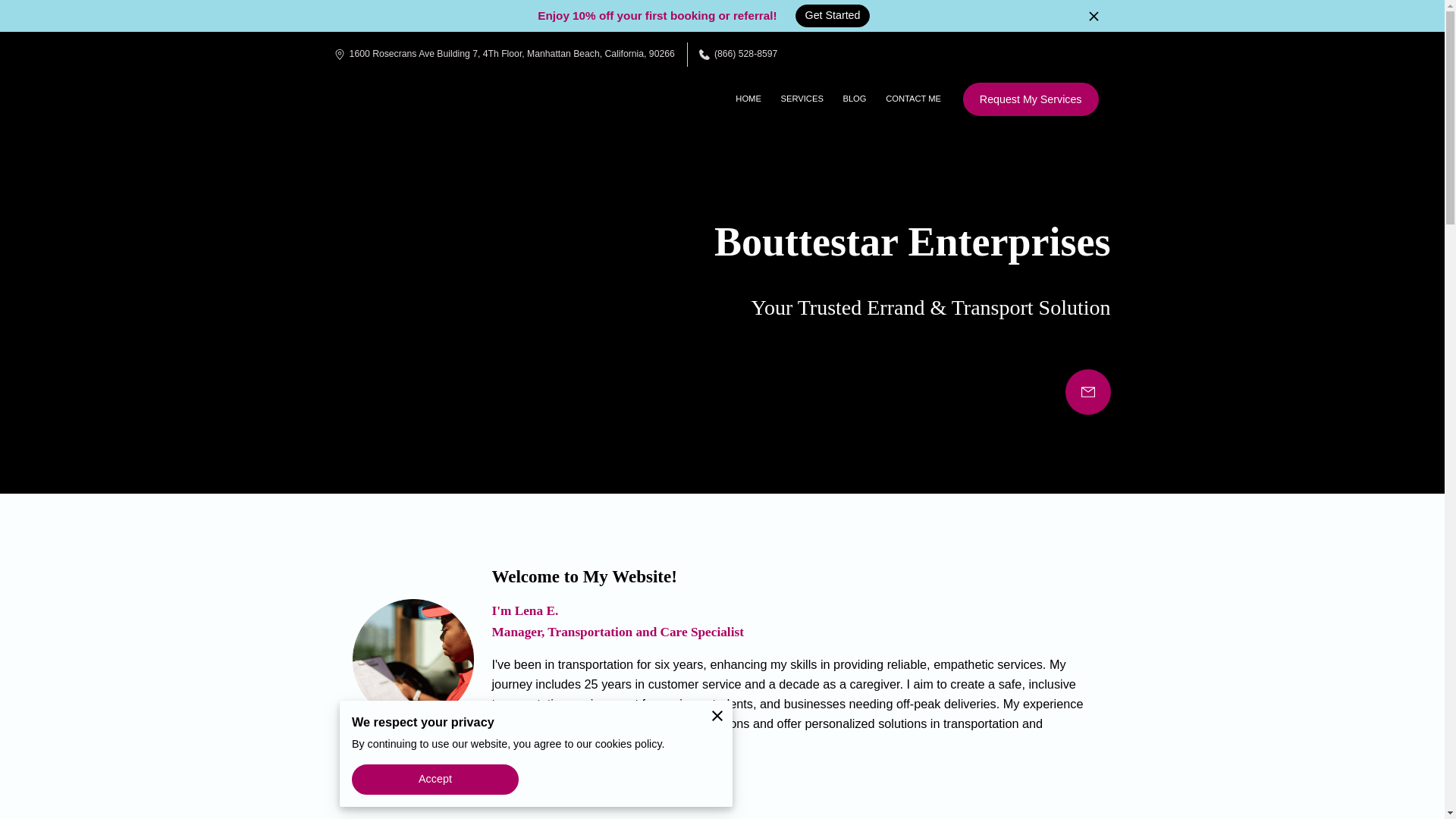 website screenshot of https://bouttestarenterprises.com/