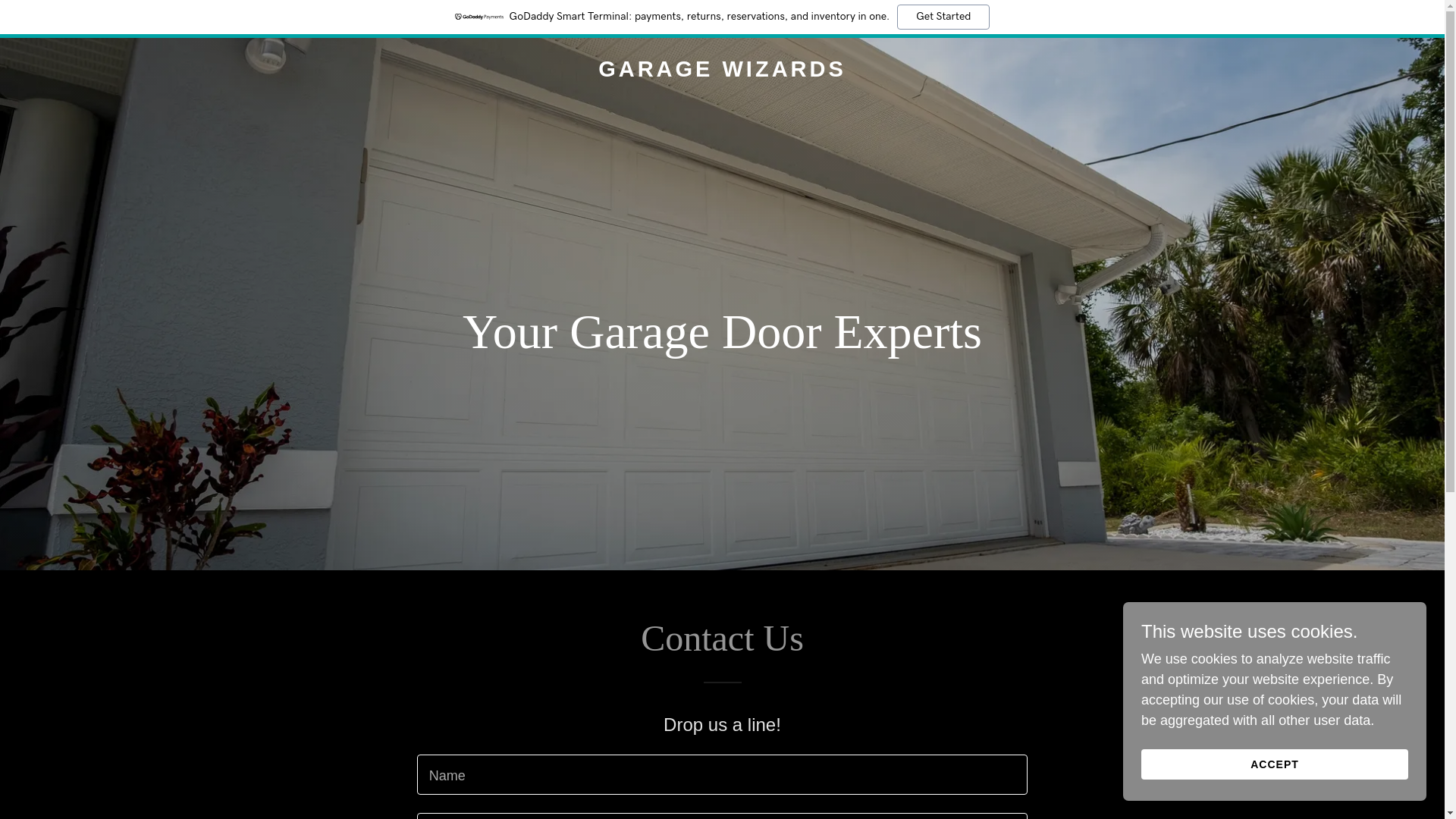 website screenshot of https://mygaragewizards.com/