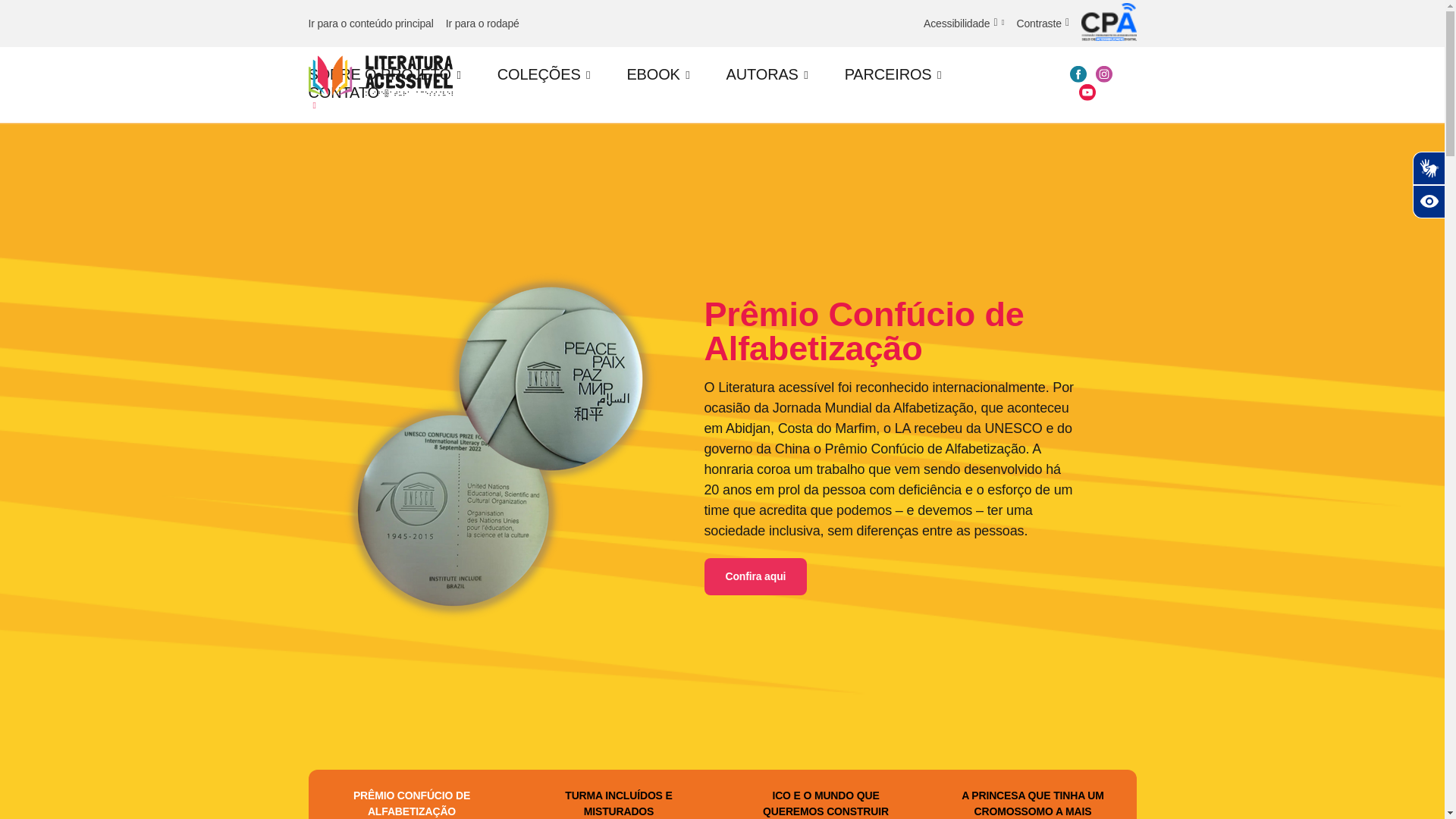 website screenshot of https://literaturaacessivel.net/