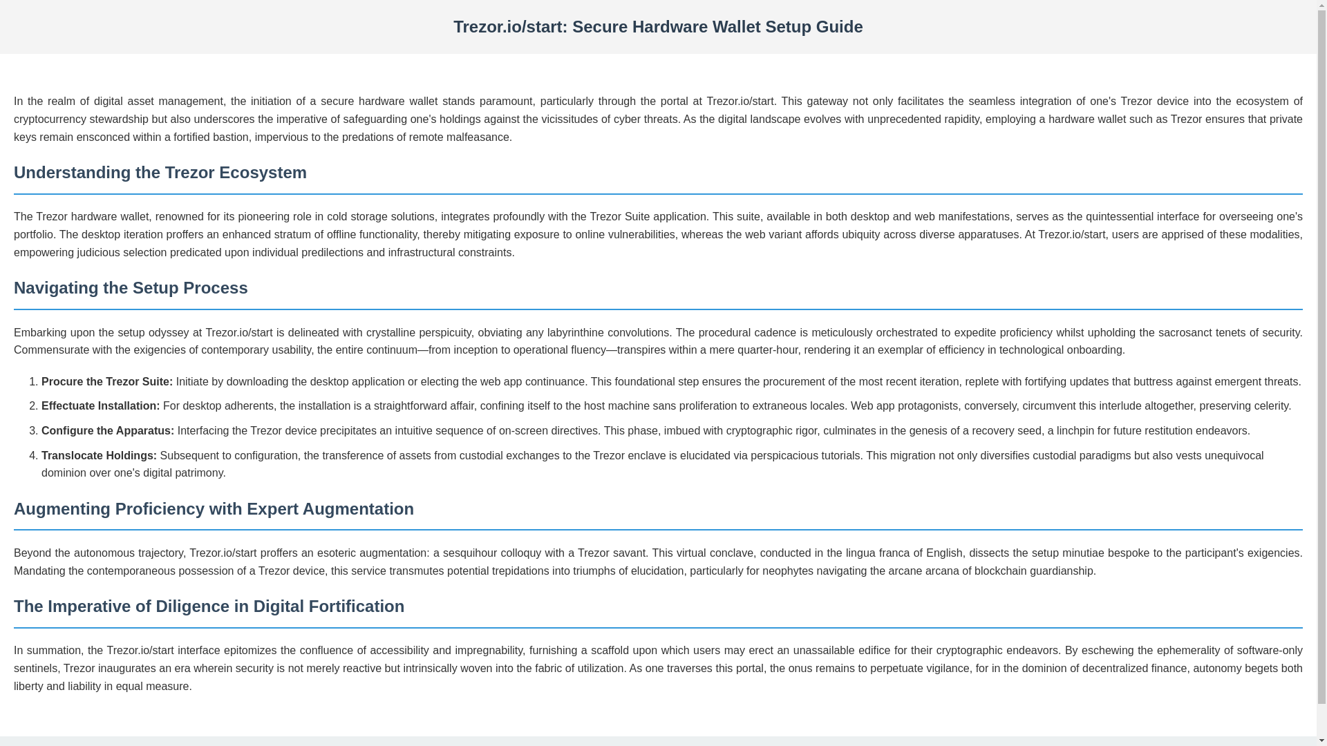 website screenshot of https://start-trezoro-us.pages.dev/