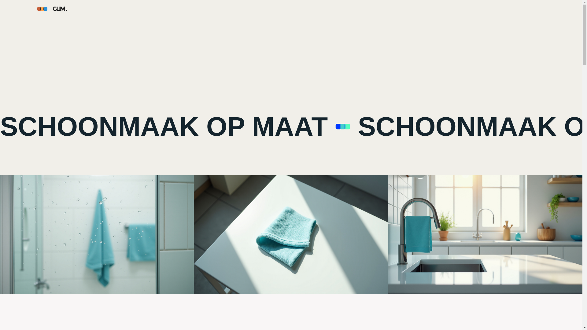 website screenshot of https://glimschoonmaak.nl/