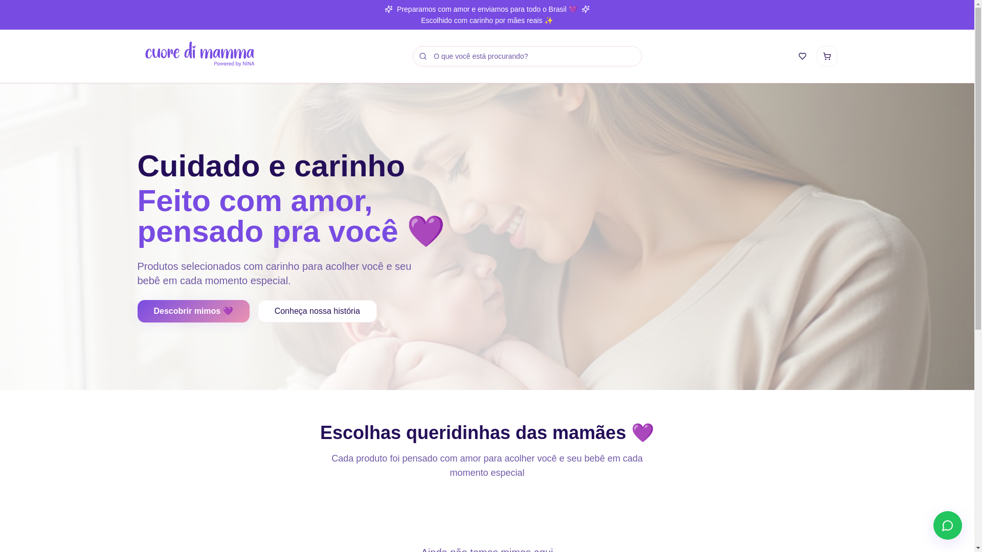 website screenshot of https://cuoredimamma.com.br/