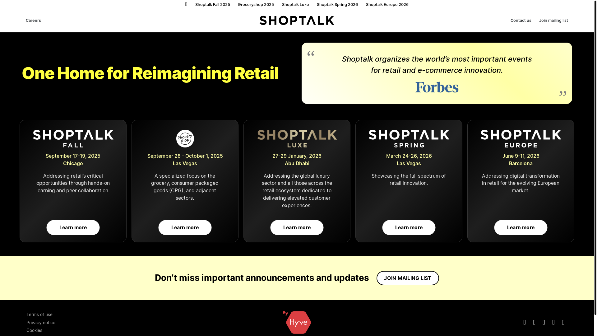 website screenshot of https://shoptalkinterface.com/