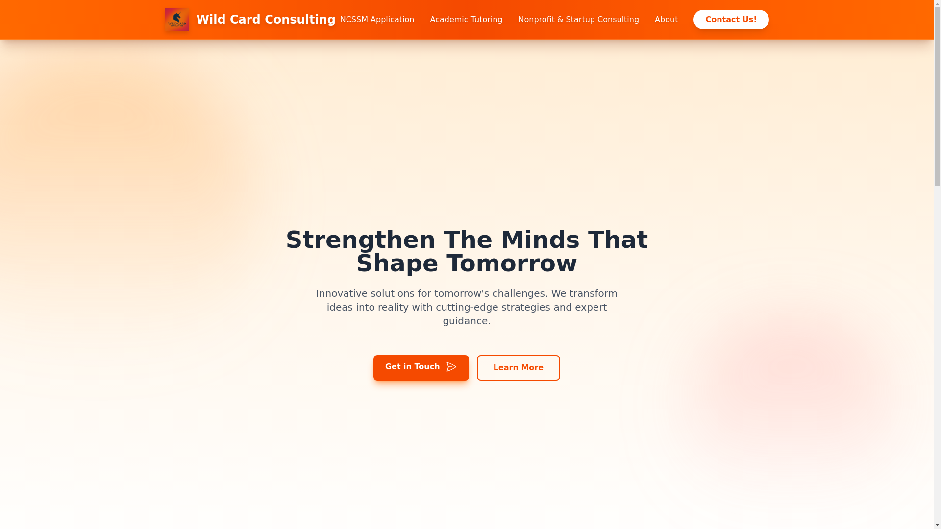 website screenshot of https://wild-card-consulting.com/