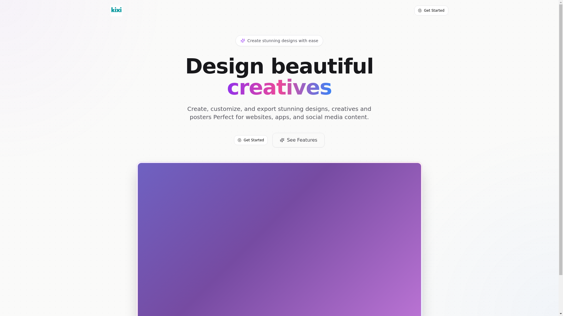 website screenshot of https://kixi.app