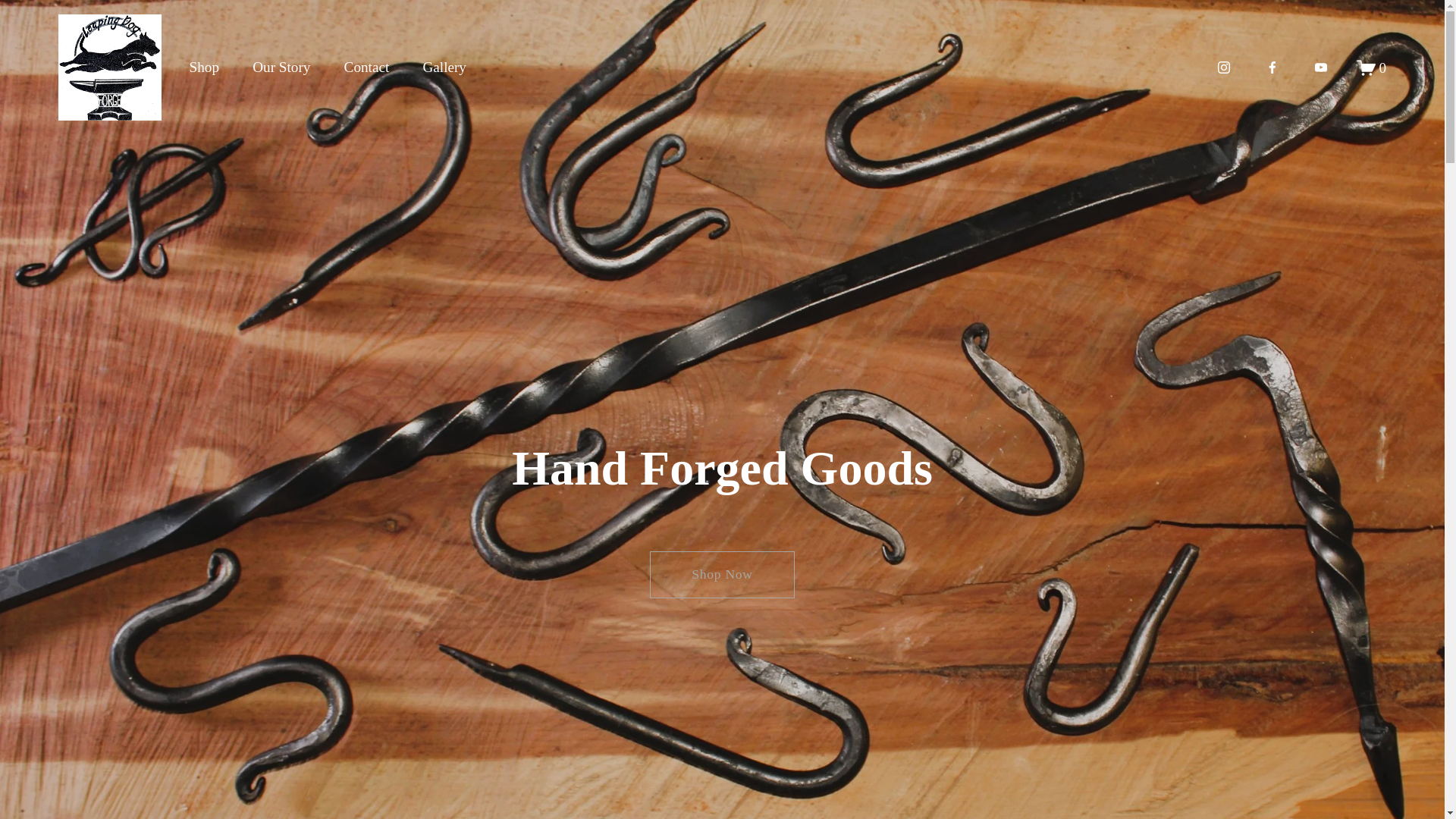website screenshot of https://leapingdogknives.com/