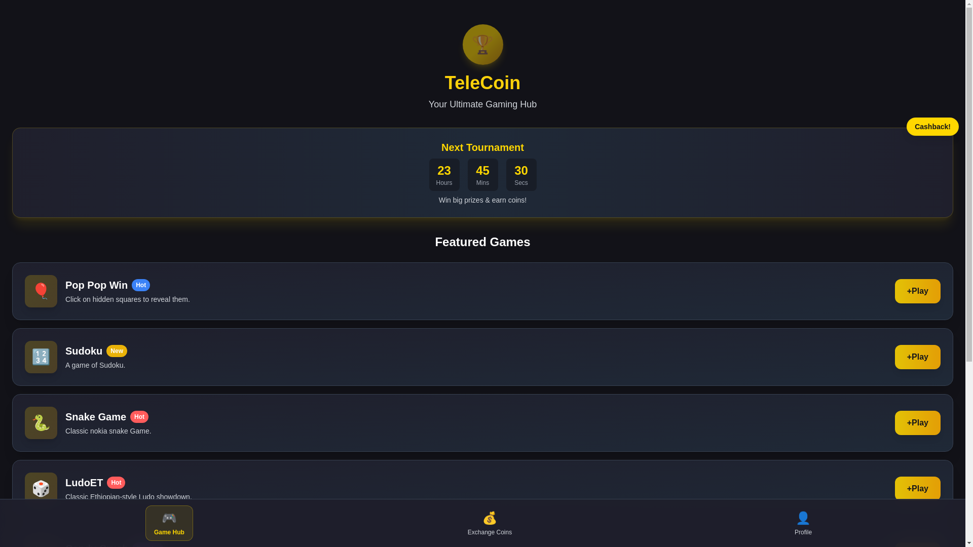 website screenshot of https://telecoin.et/