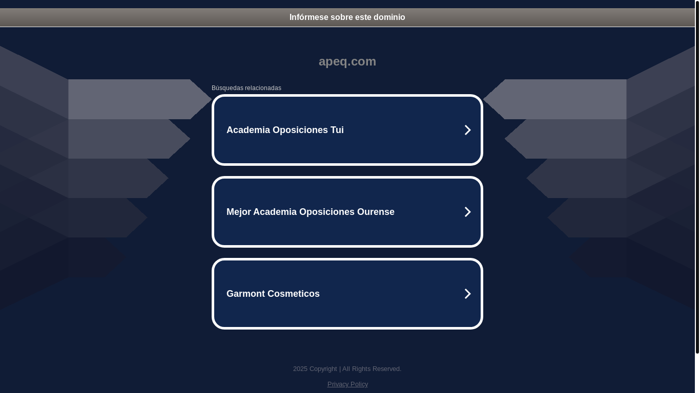 website screenshot of https://gow.apeq.com