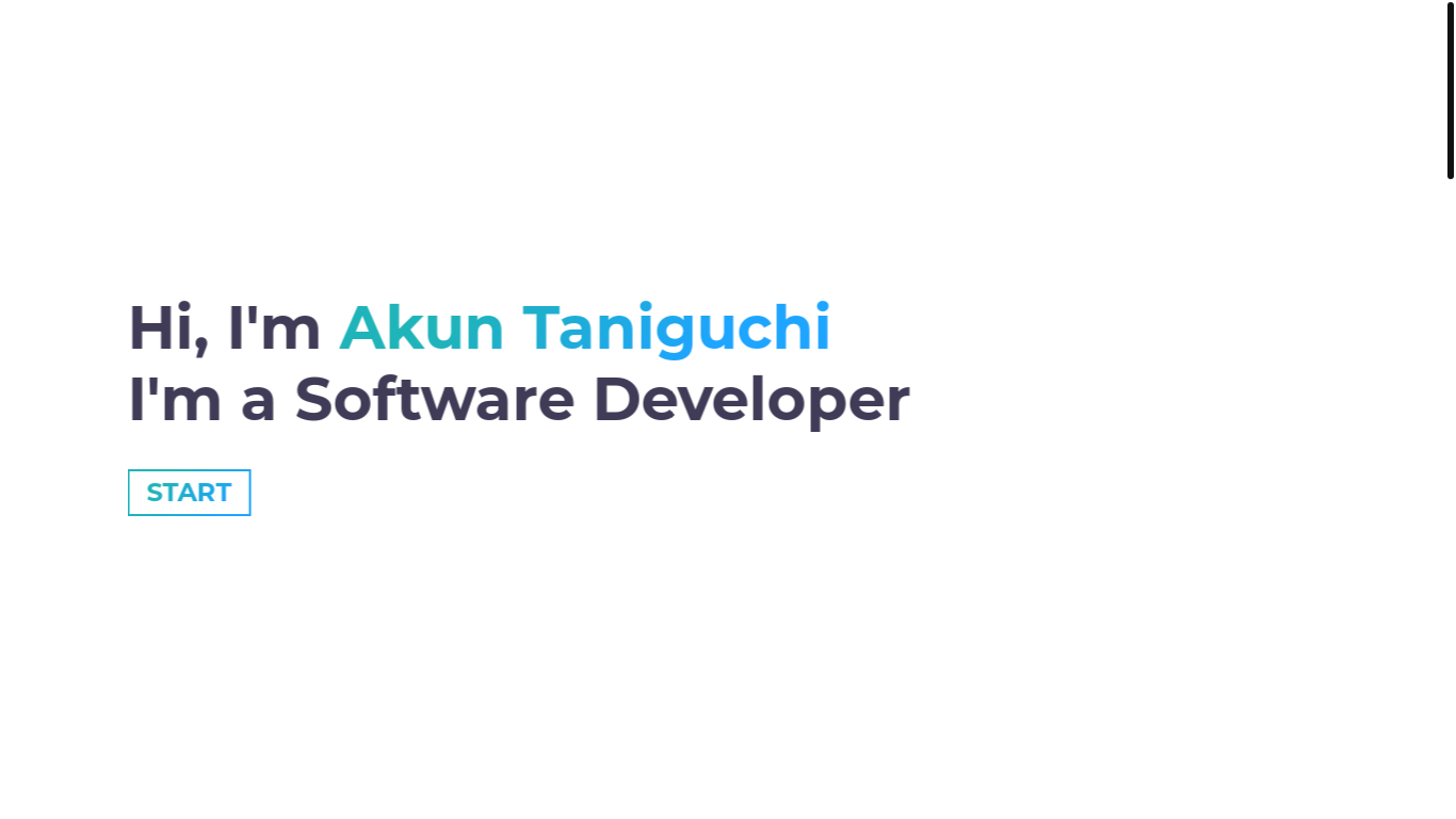 website screenshot of https://akuntaniguchi.dev/