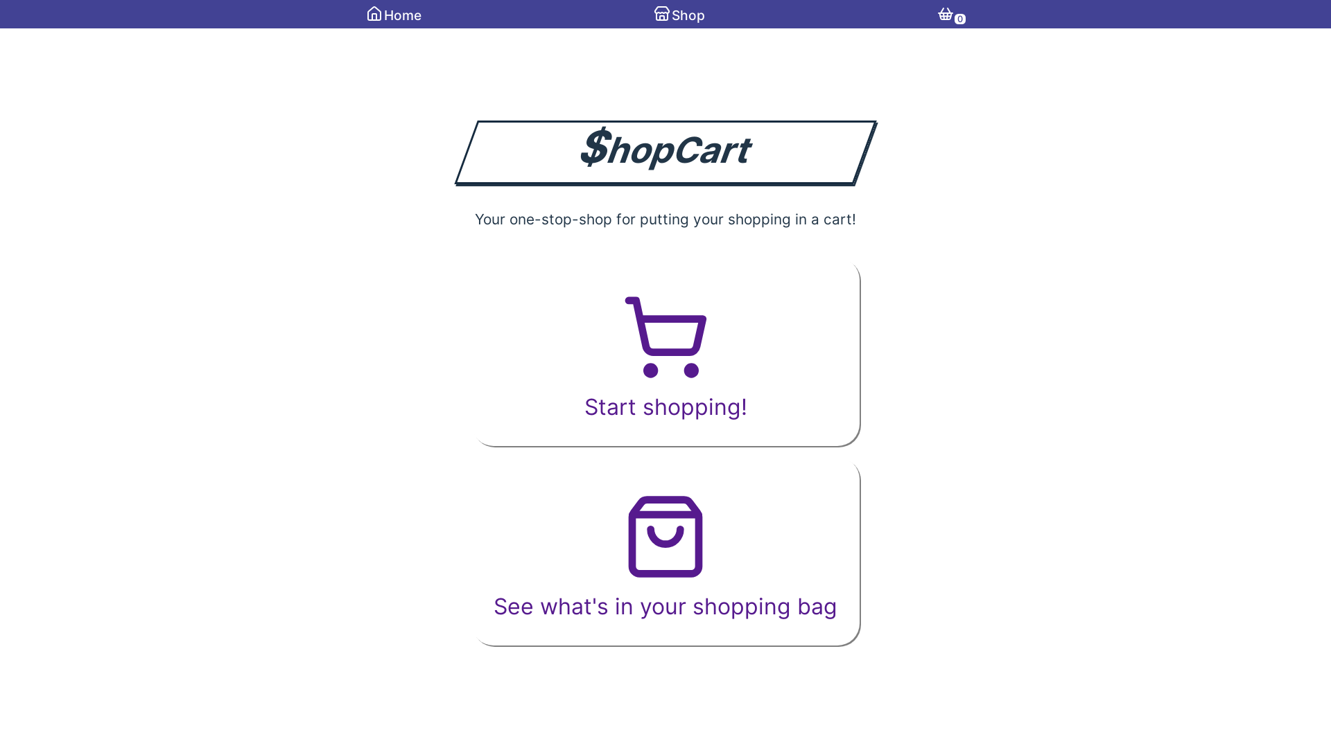 website screenshot of https://shopping-cart-6xv.pages.dev/