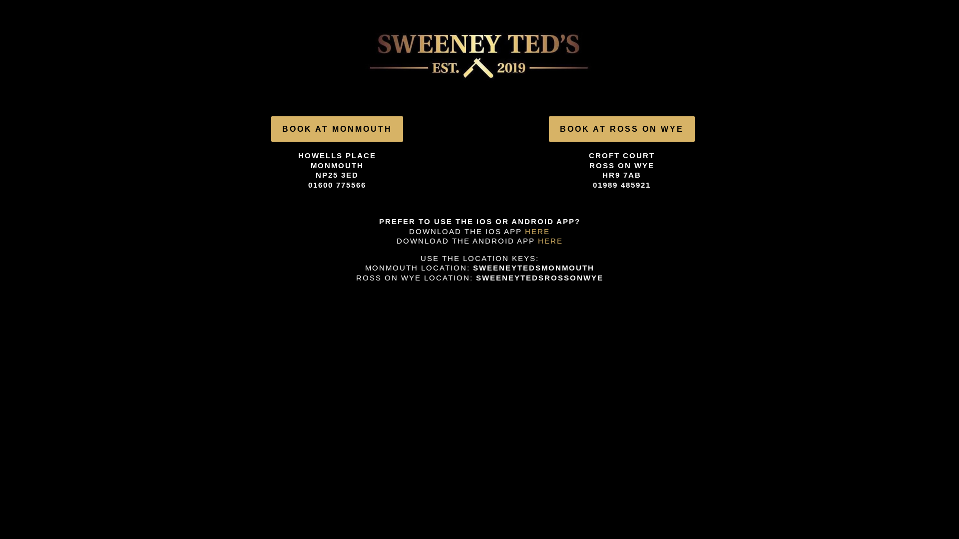 website screenshot of https://sweeneyteds.pages.dev/