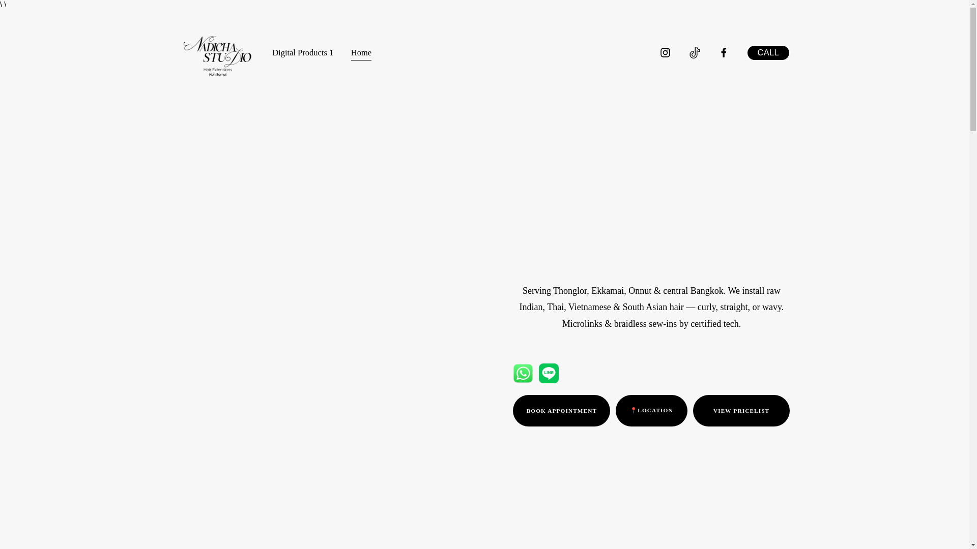 website screenshot of https://hairextensionskohsamui.com/