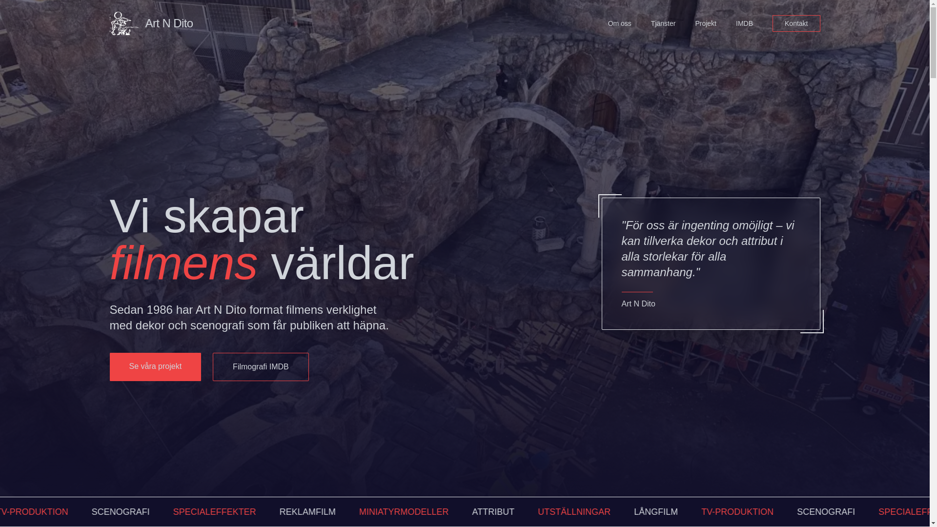 website screenshot of https://artndito.com/