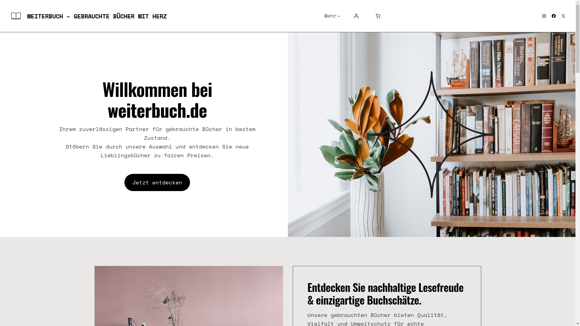 website screenshot of https://weiterbuch.de/