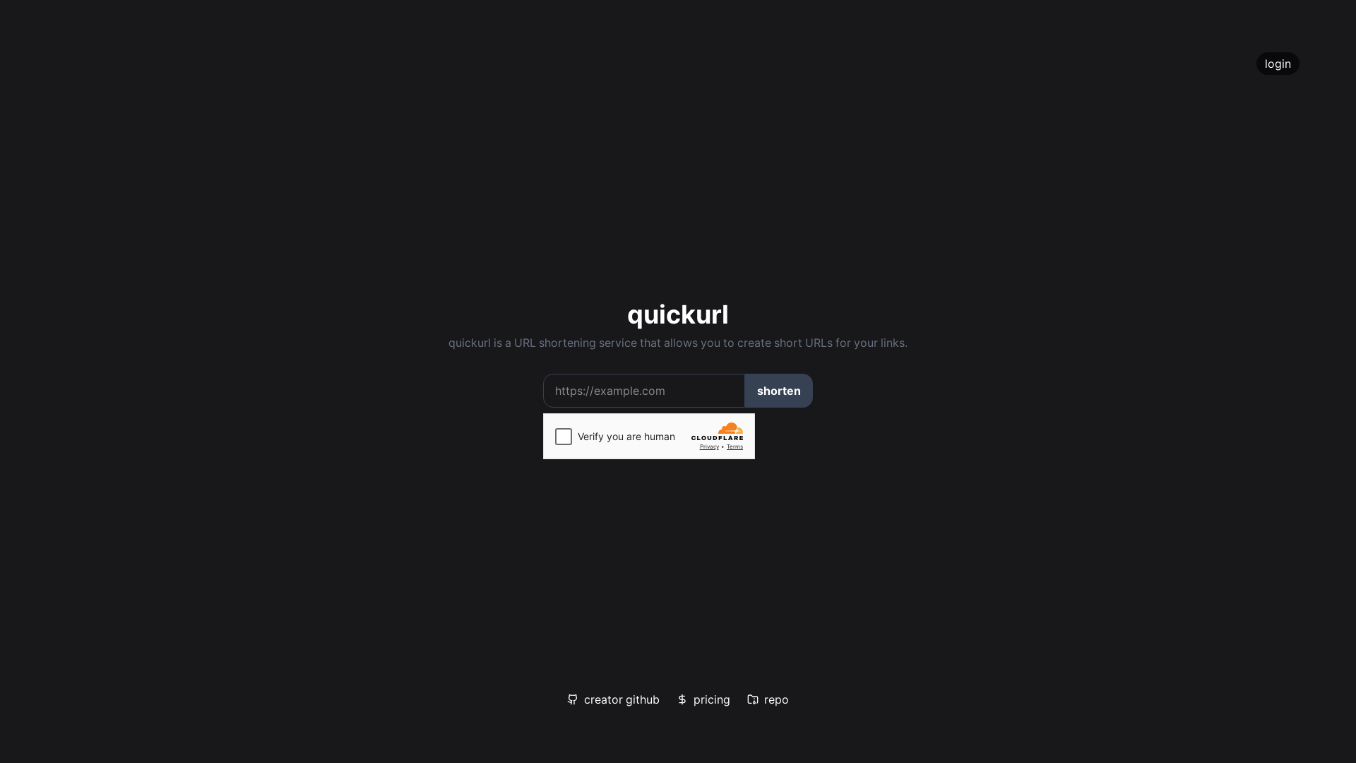 website screenshot of https://quickurl.com.br/