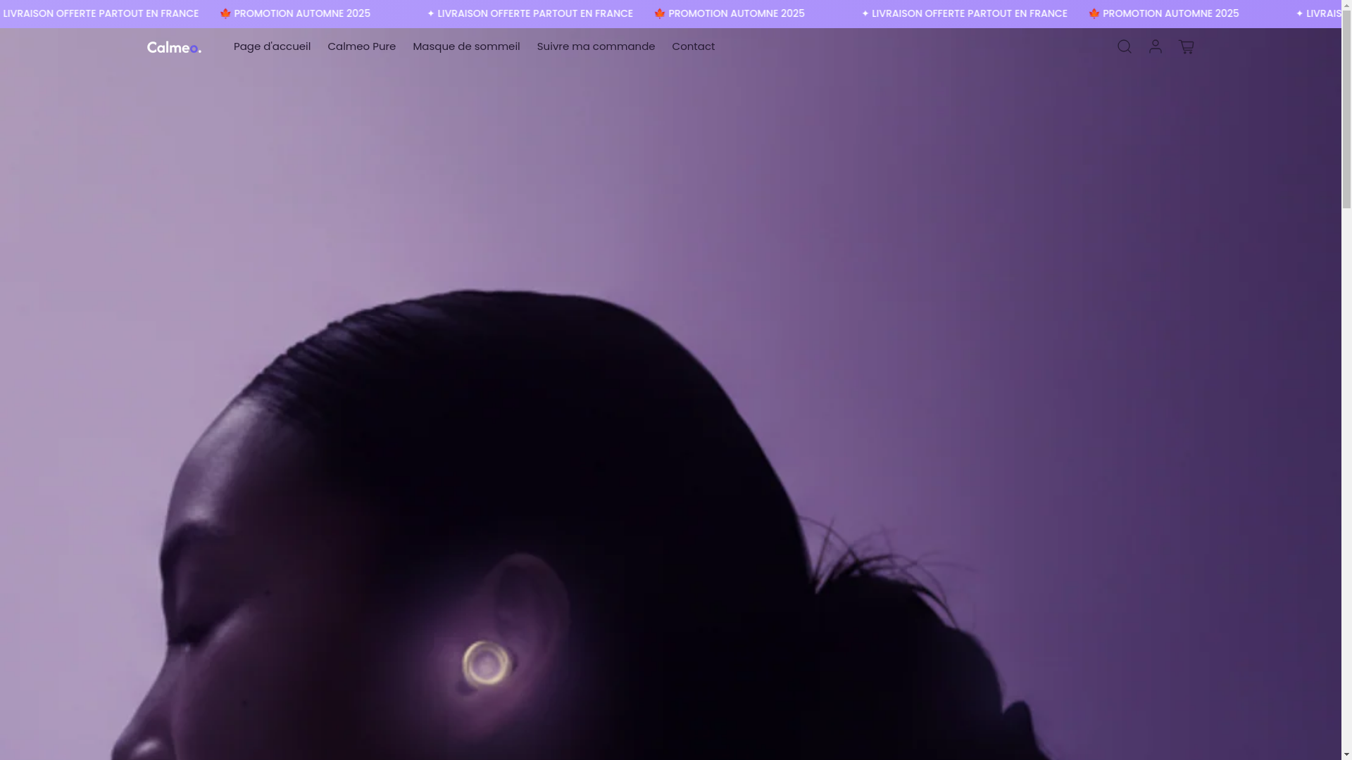 website screenshot of https://calmeoaudio.com/