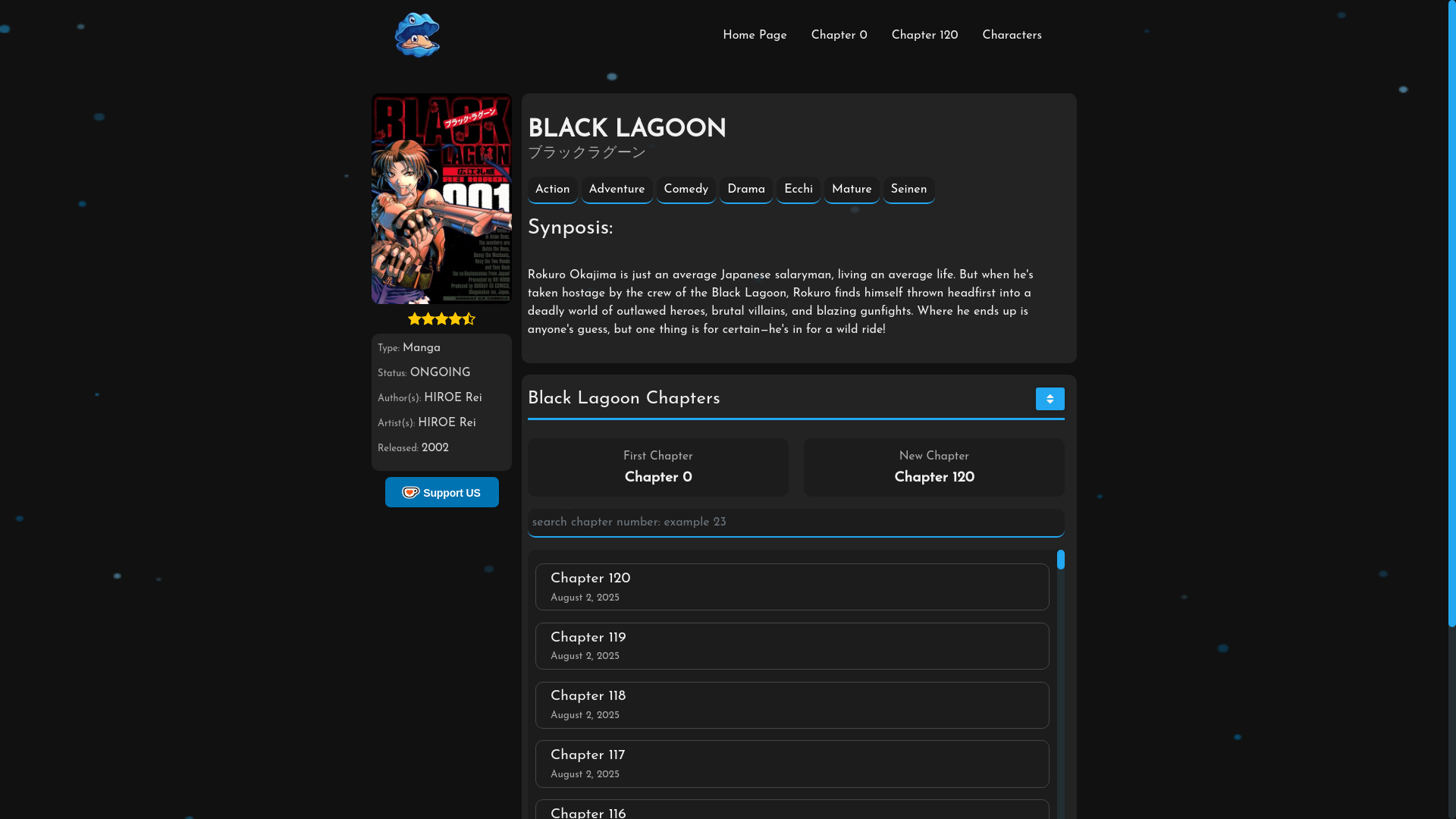 website screenshot of https://readblacklagoon.com/