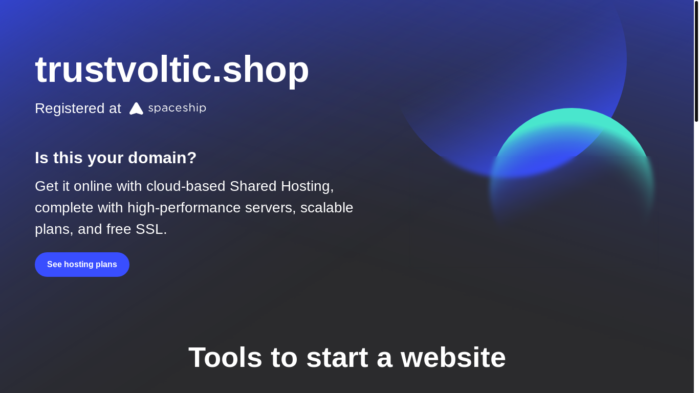 website screenshot of https://trustvoltic.shop/