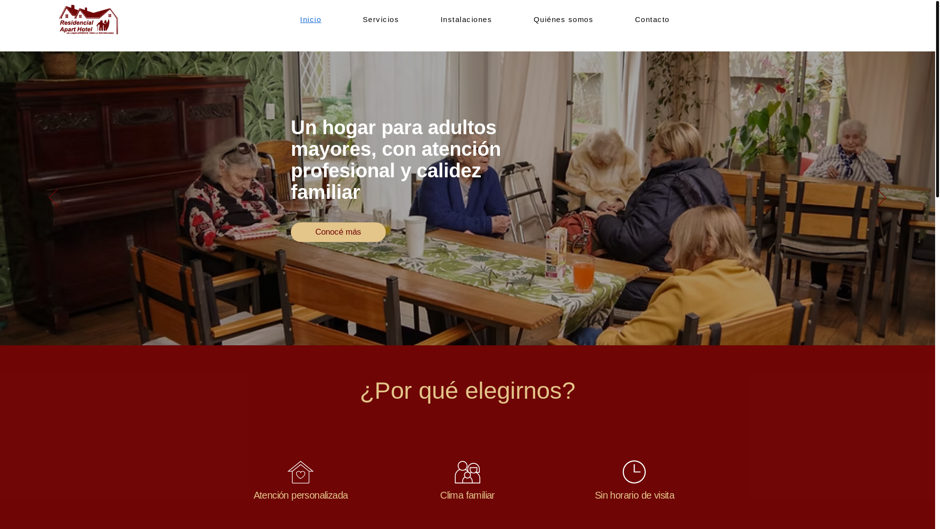 website screenshot of https://residencialaparthotel.com/