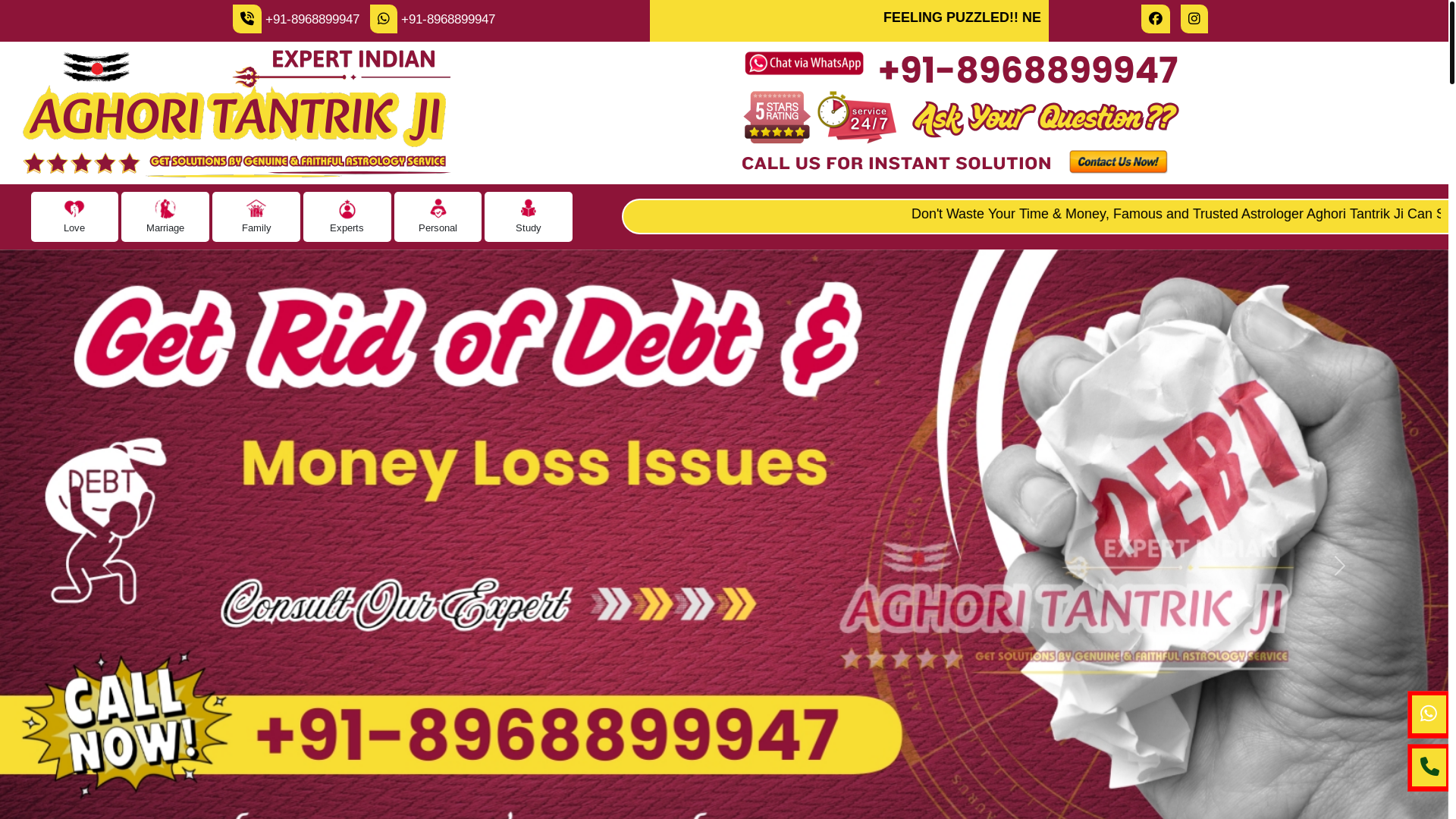 website screenshot of https://lovebackbyaghoritantrik.com/