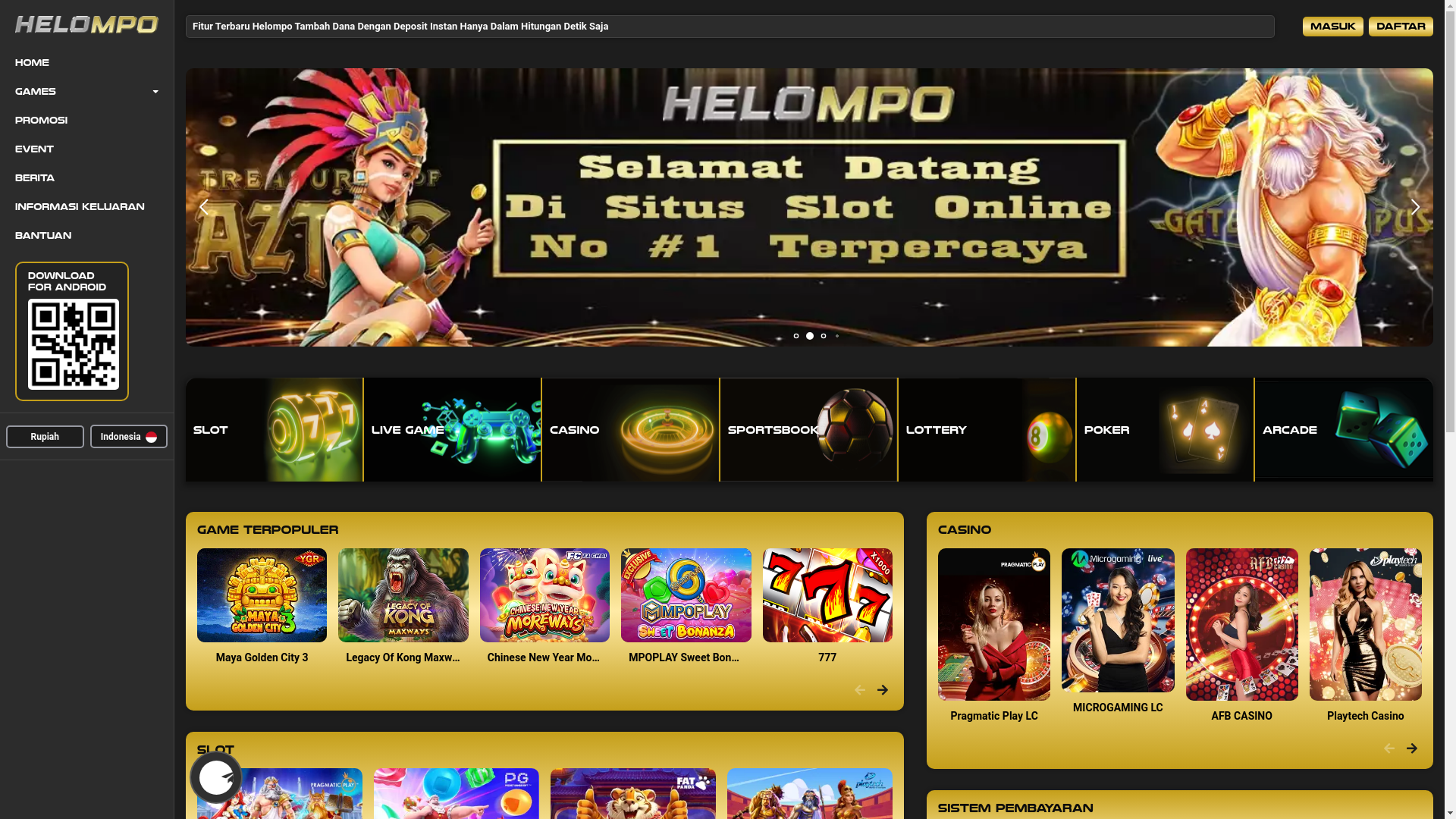 website screenshot of https://helompo-wd.online/