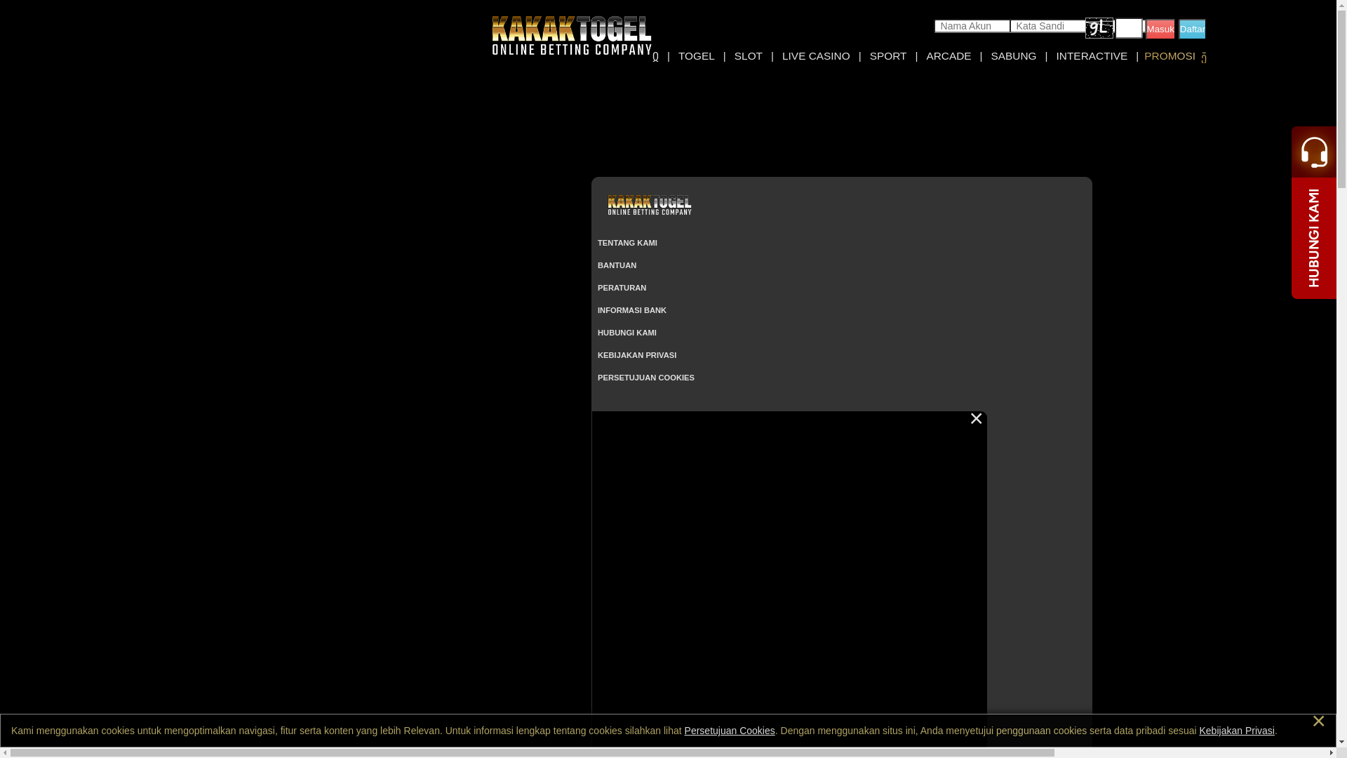 website screenshot of https://kakaktogelbca.com/