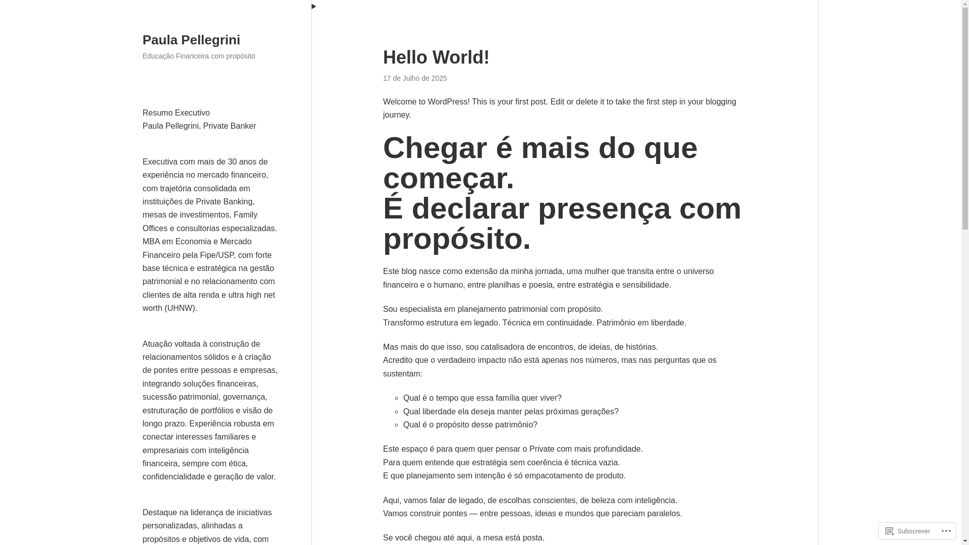 website screenshot of https://paulapellegrini.com.br/