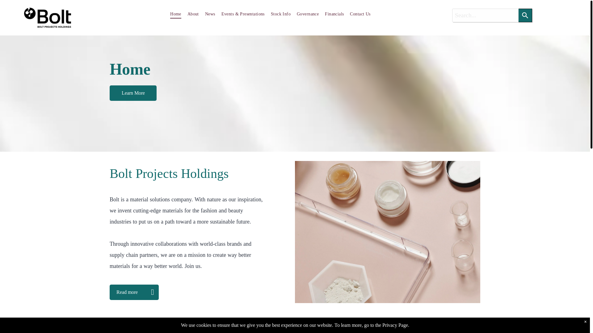 website screenshot of https://boltprojectsholdingsunified.info/