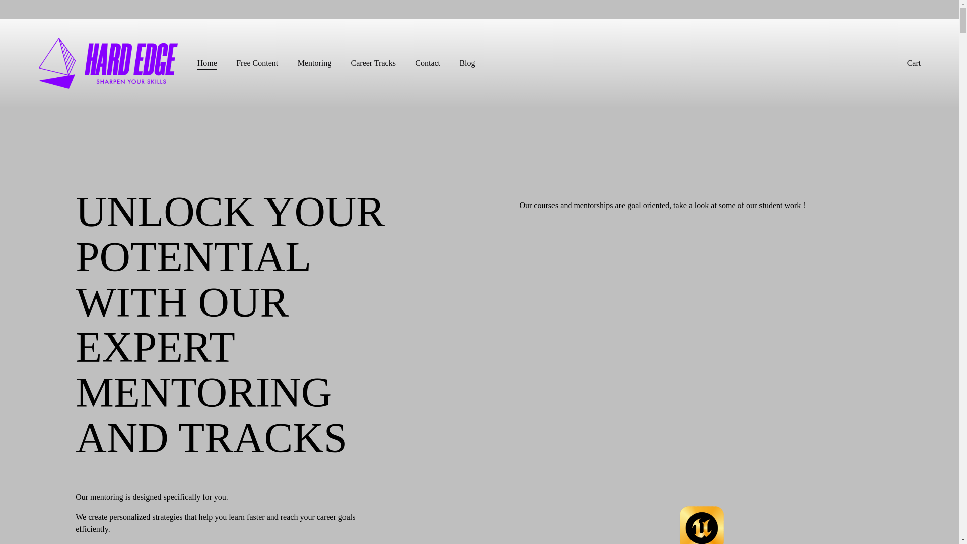 website screenshot of https://hardedgeacademy.co.uk/