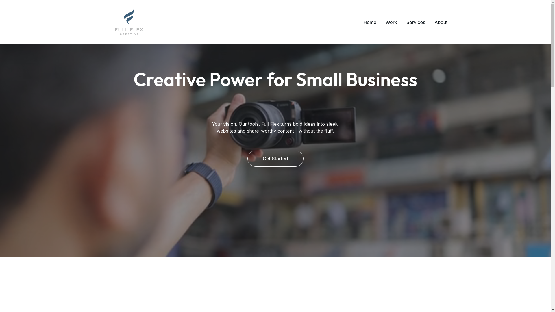 website screenshot of https://fullflexcreative.com/