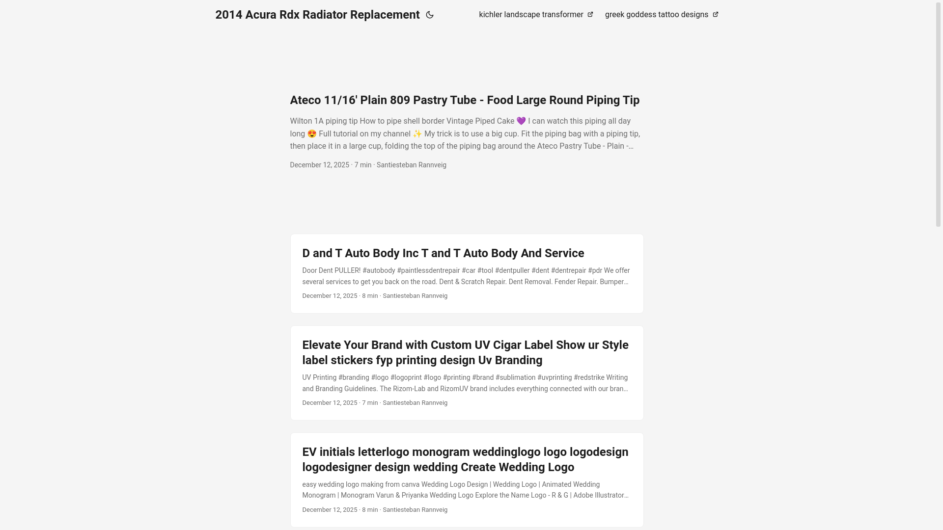 website screenshot of https://2014acurardxradiatorreplacement.pages.dev/