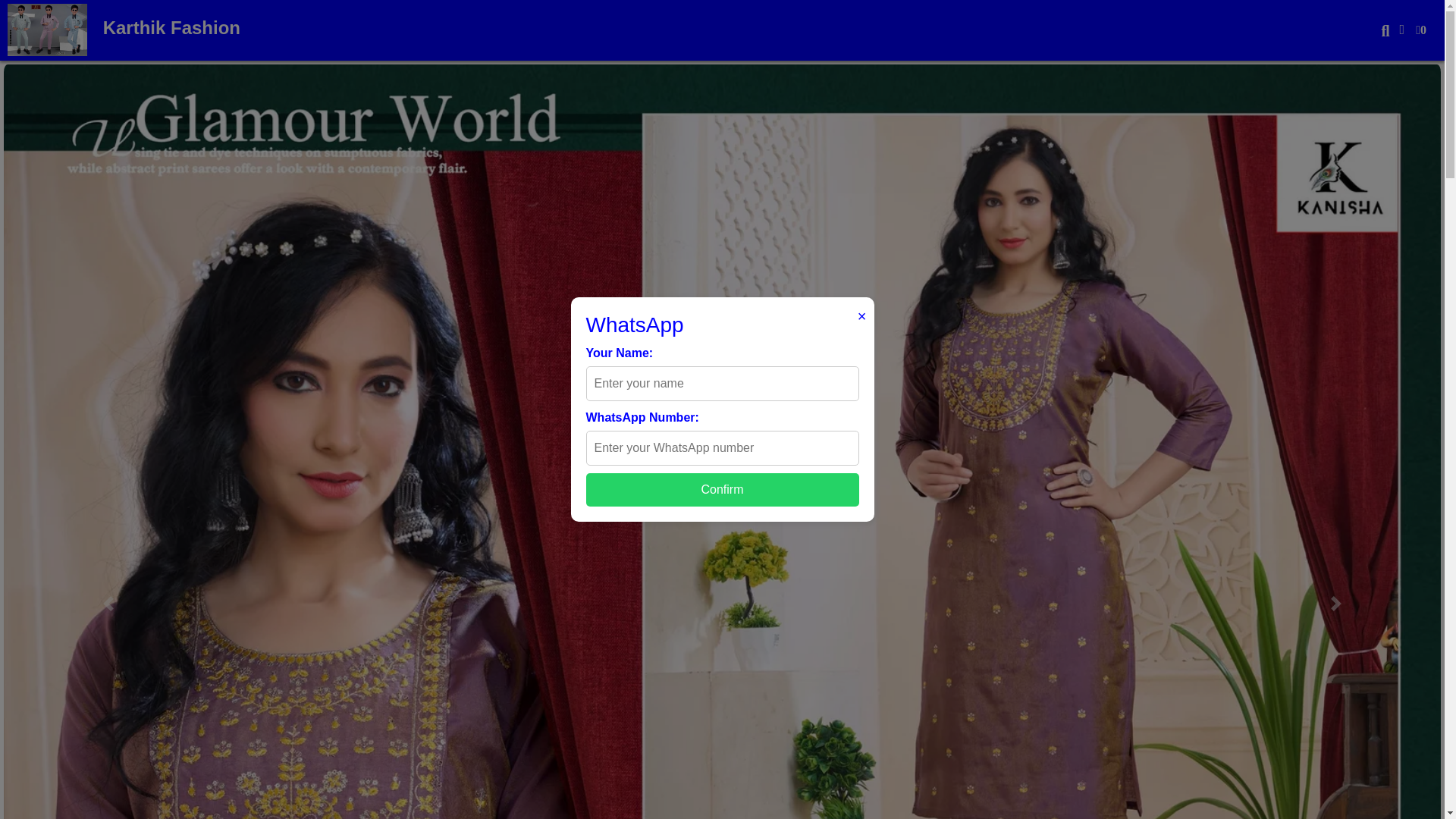 website screenshot of https://karthikfashion.shop/