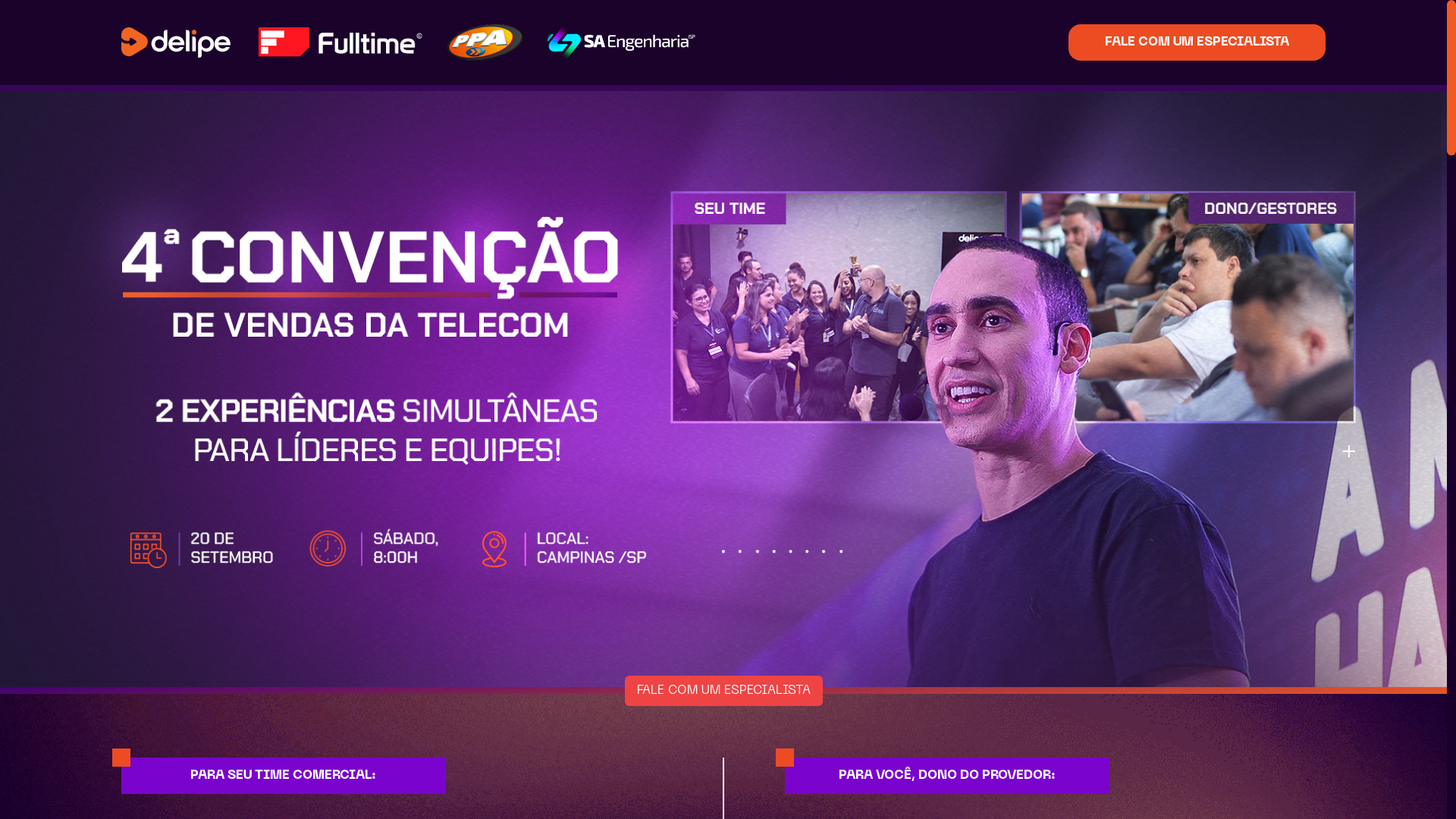 website screenshot of https://delipe-convencao.pages.dev/