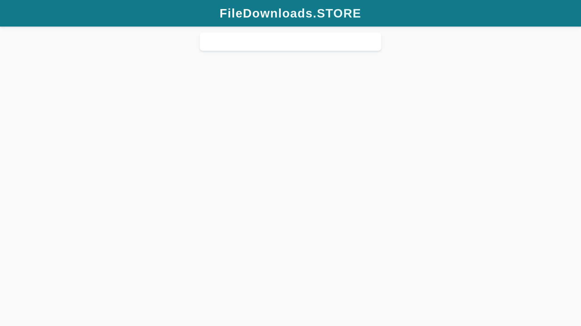 website screenshot of https://filedownloads.store/